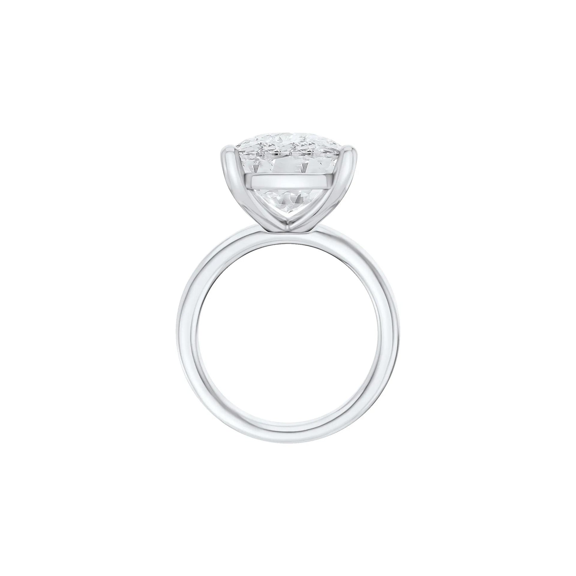 10 CT. Tw. Lab Grown Diamond Elongated Cushion-Cut Engagement Ring Platinum White Size 11.5 2mm