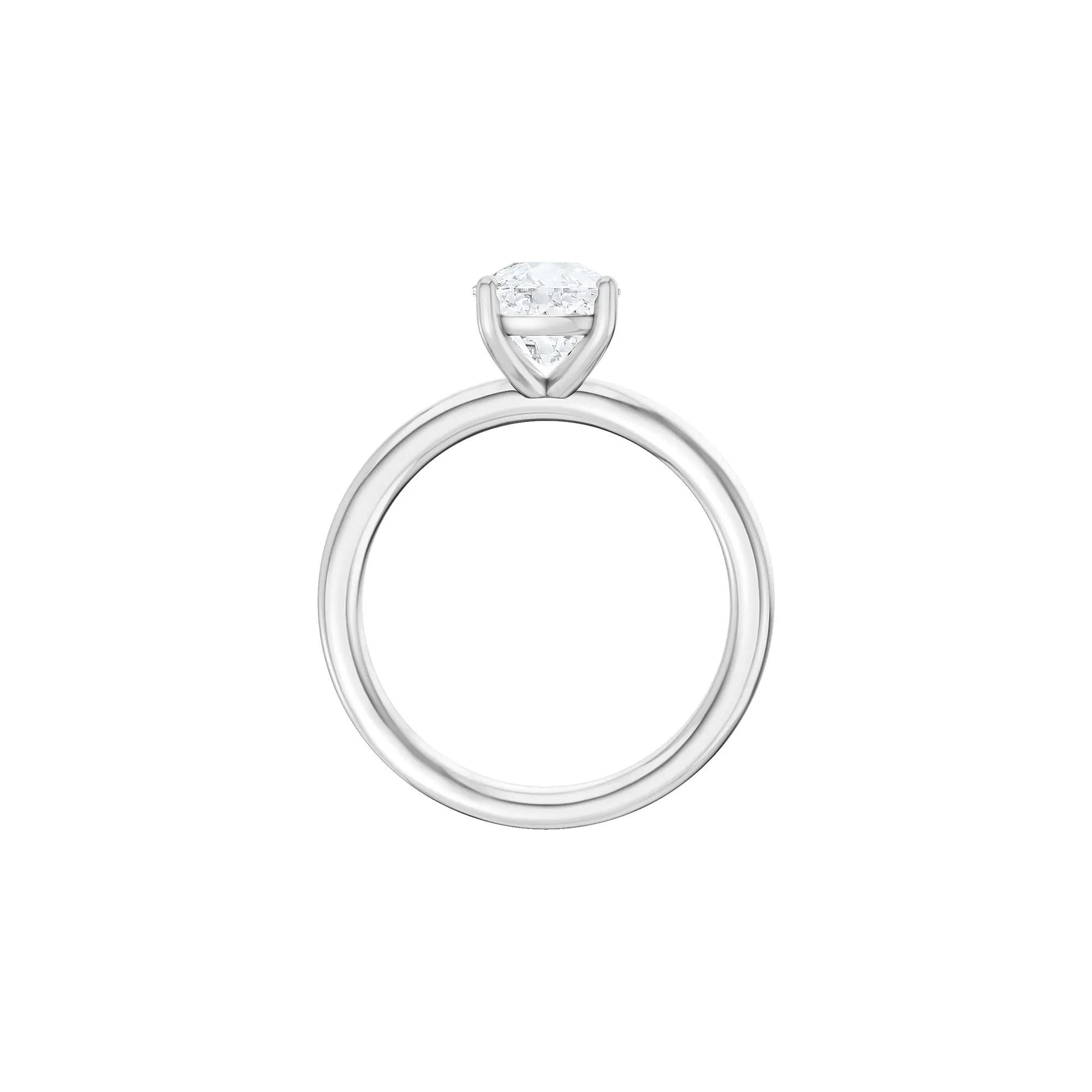 1/2 CT. Tw. Lab Grown Diamond Elongated Cushion-Cut Engagement Ring 14K White Gold Size 9 2mm