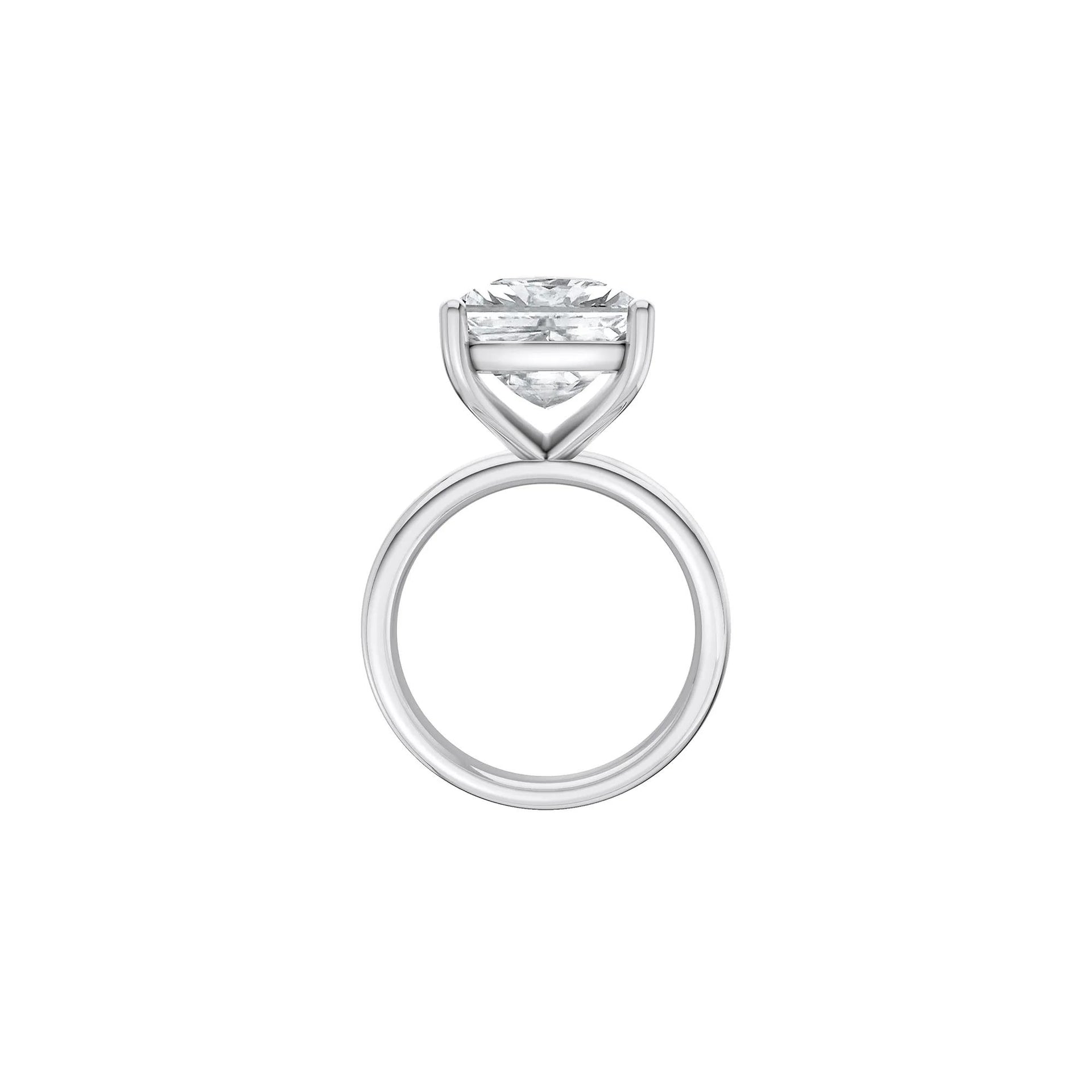 9 CT. Tw. Lab Grown Diamond Elongated Cushion-Cut Engagement Ring Platinum White Size 5.5 2mm