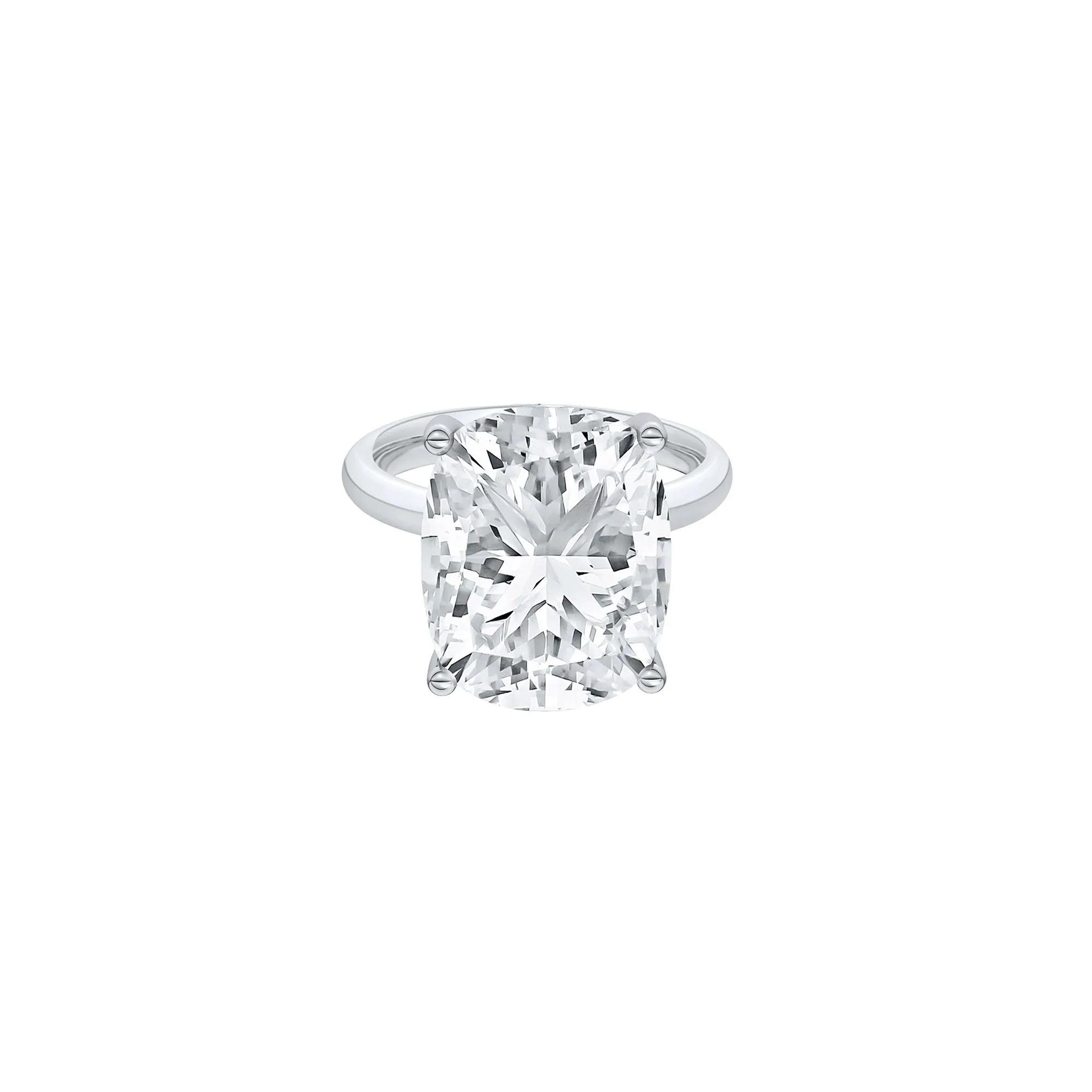 9 CT. Tw. Lab Grown Diamond Elongated Cushion-Cut Engagement Ring Platinum White Size 5.5 2mm