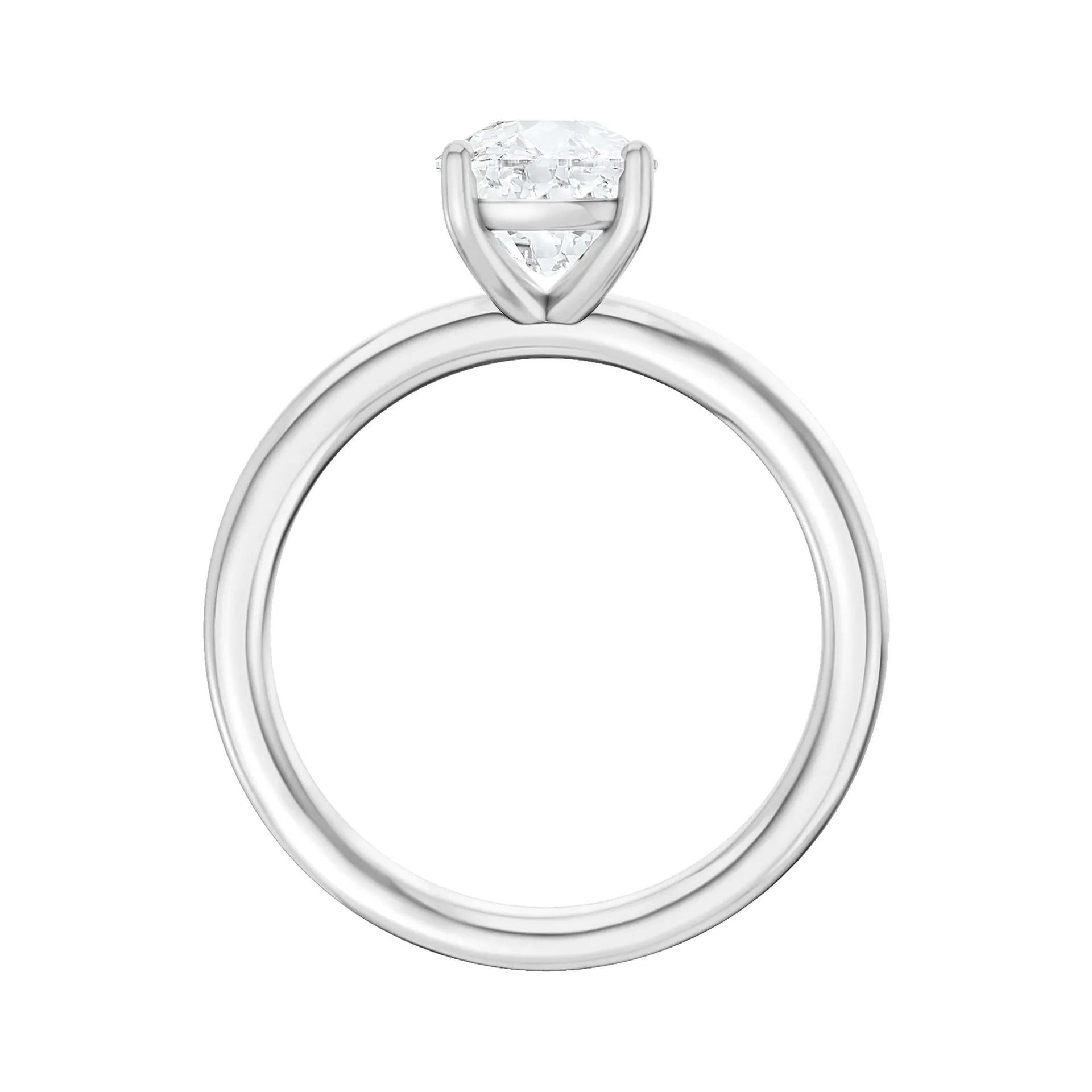 1/2 CT. Tw. Lab Grown Diamond Elongated Cushion-Cut Engagement Ring Platinum White Size 11 2mm