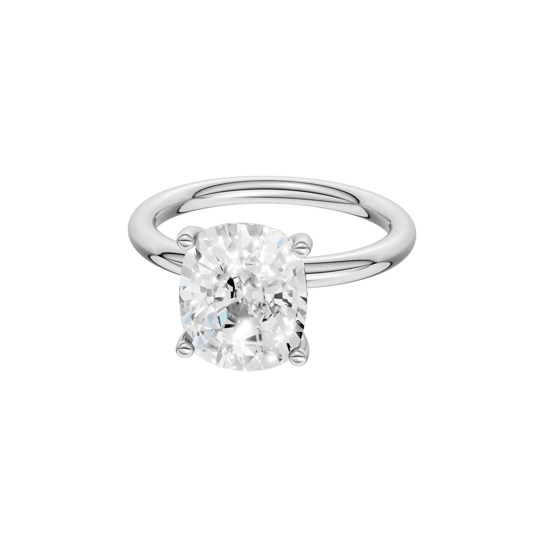 4 CT. Tw. Lab Grown Diamond Elongated Cushion-Cut Engagement Ring Platinum White Size 11 2mm