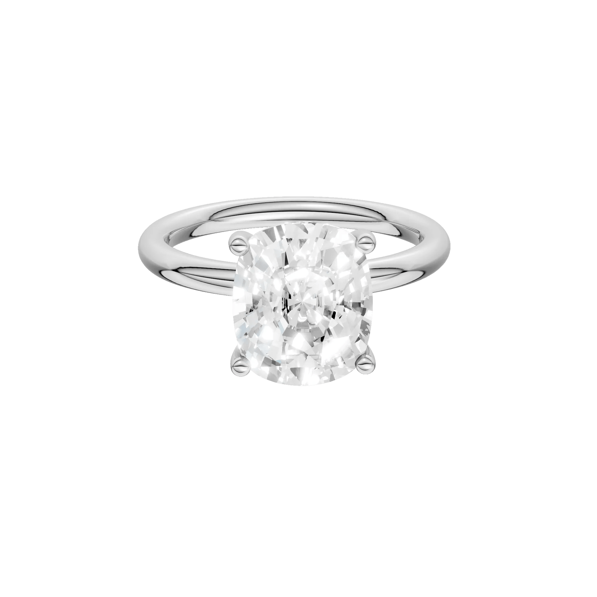 4 CT. Tw. Lab Grown Diamond Elongated Cushion-Cut Engagement Ring Platinum White Size 11 2mm