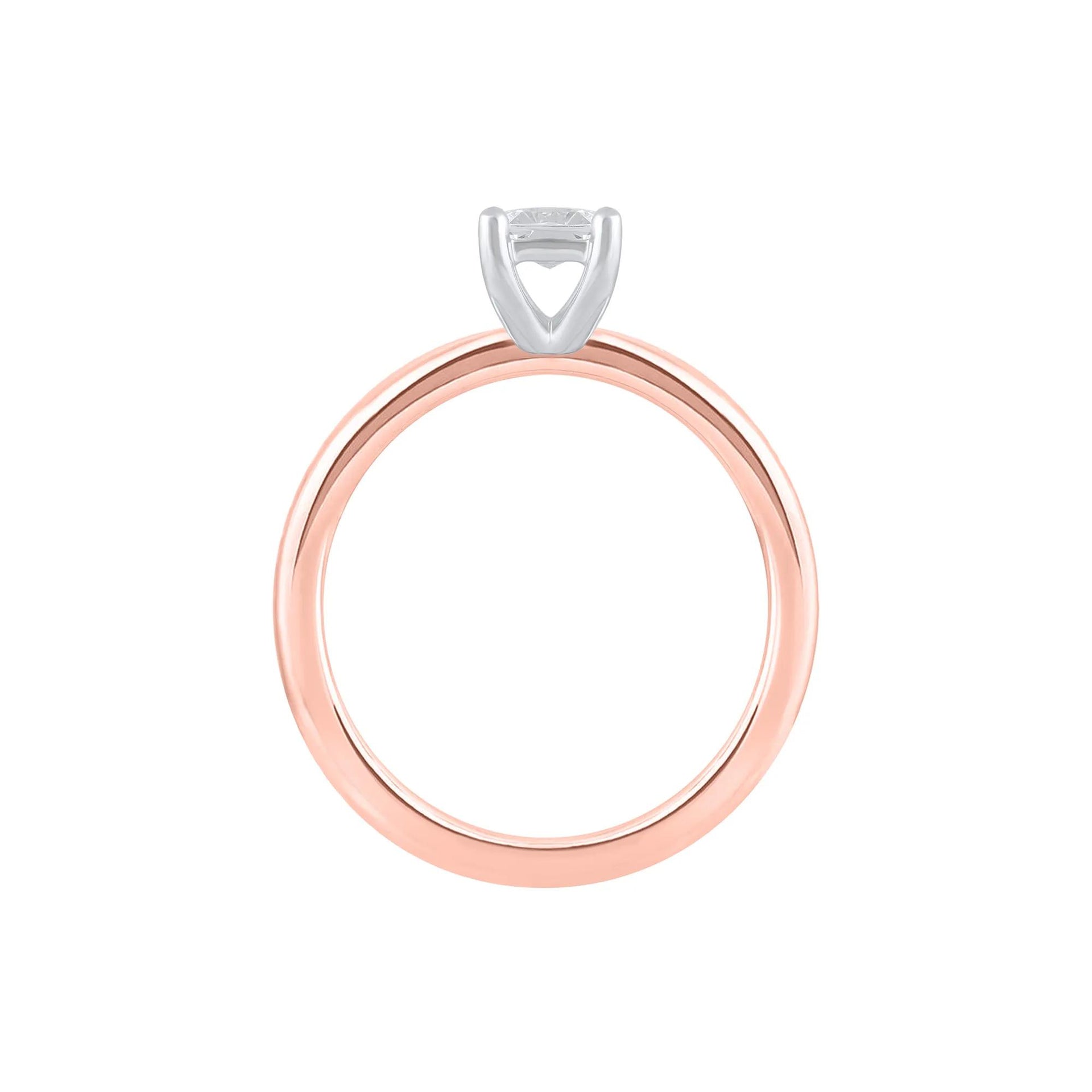 Lab Grown Diamond Emerald-Cut Solitaire Ring 14K Rose Gold (1 CT.) Size 6.5 2mm