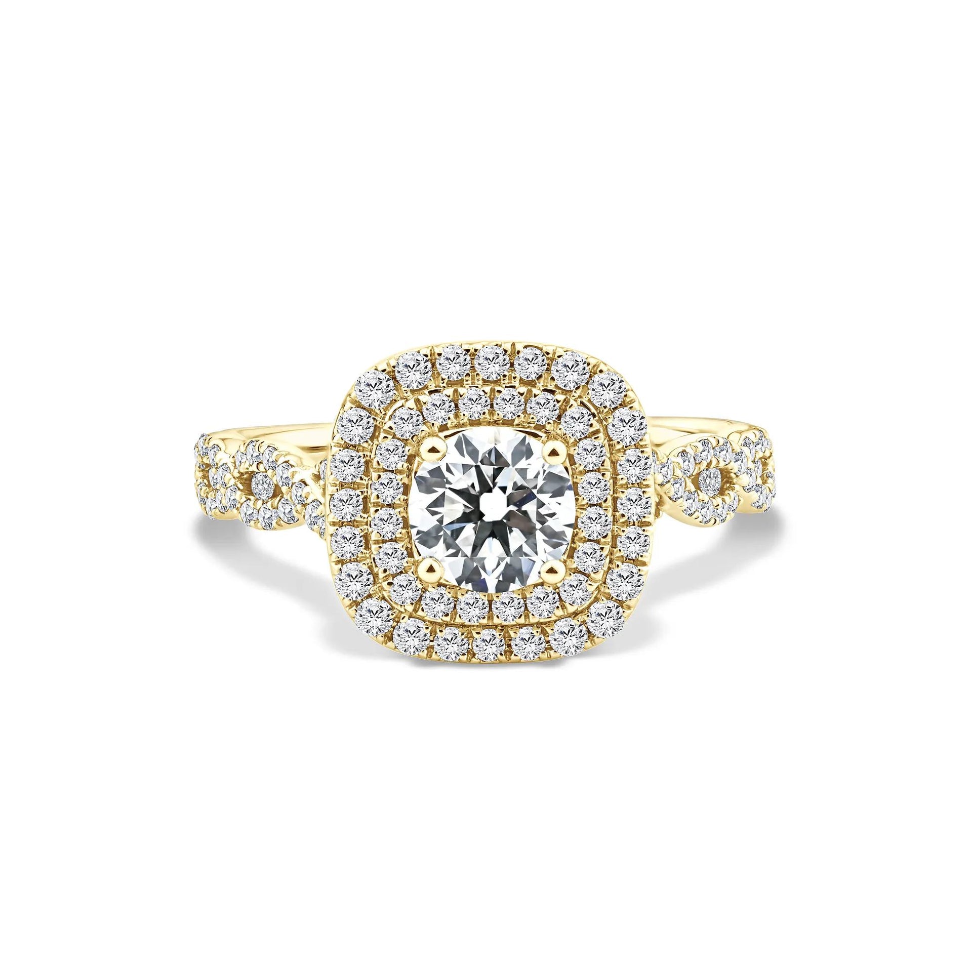 1/5 CT. Tw. Lab Grown Diamond Engagement Ring 10K Yellow Gold Size 8.5