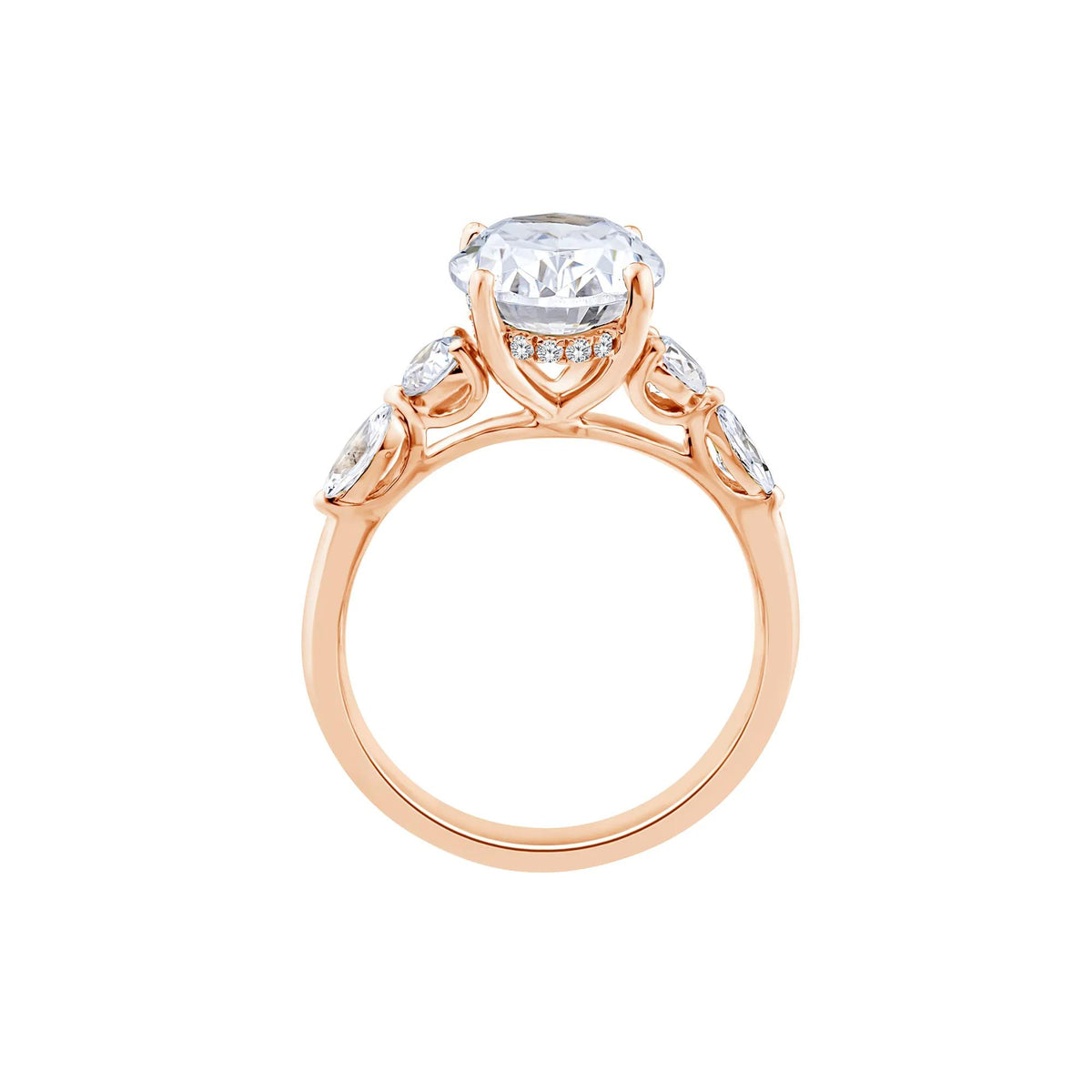 3/4 CT. Tw. Lab Grown Diamond Engagement Ring 14K Rose Gold Size 9