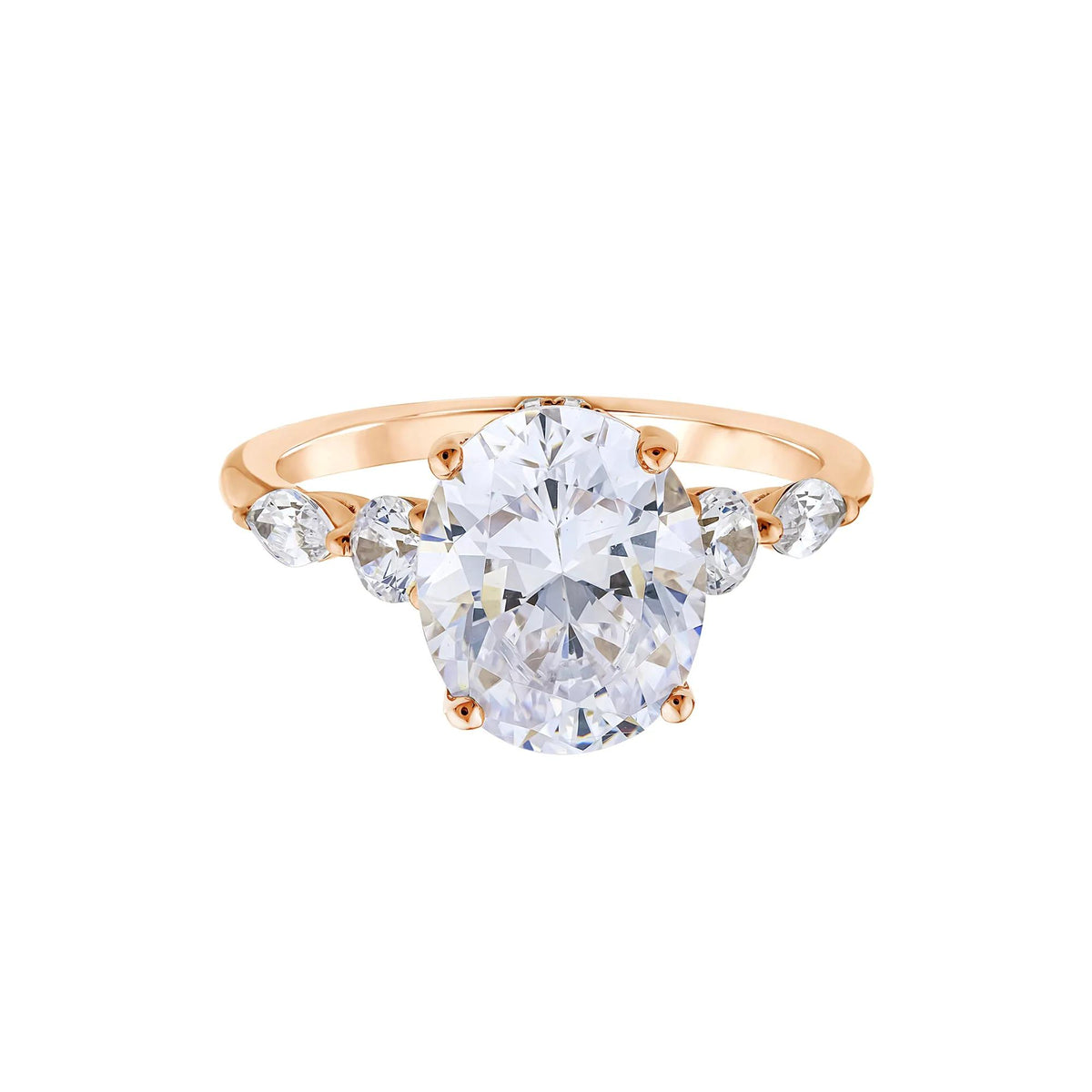3/4 CT. Tw. Lab Grown Diamond Engagement Ring 14K Rose Gold Size 9