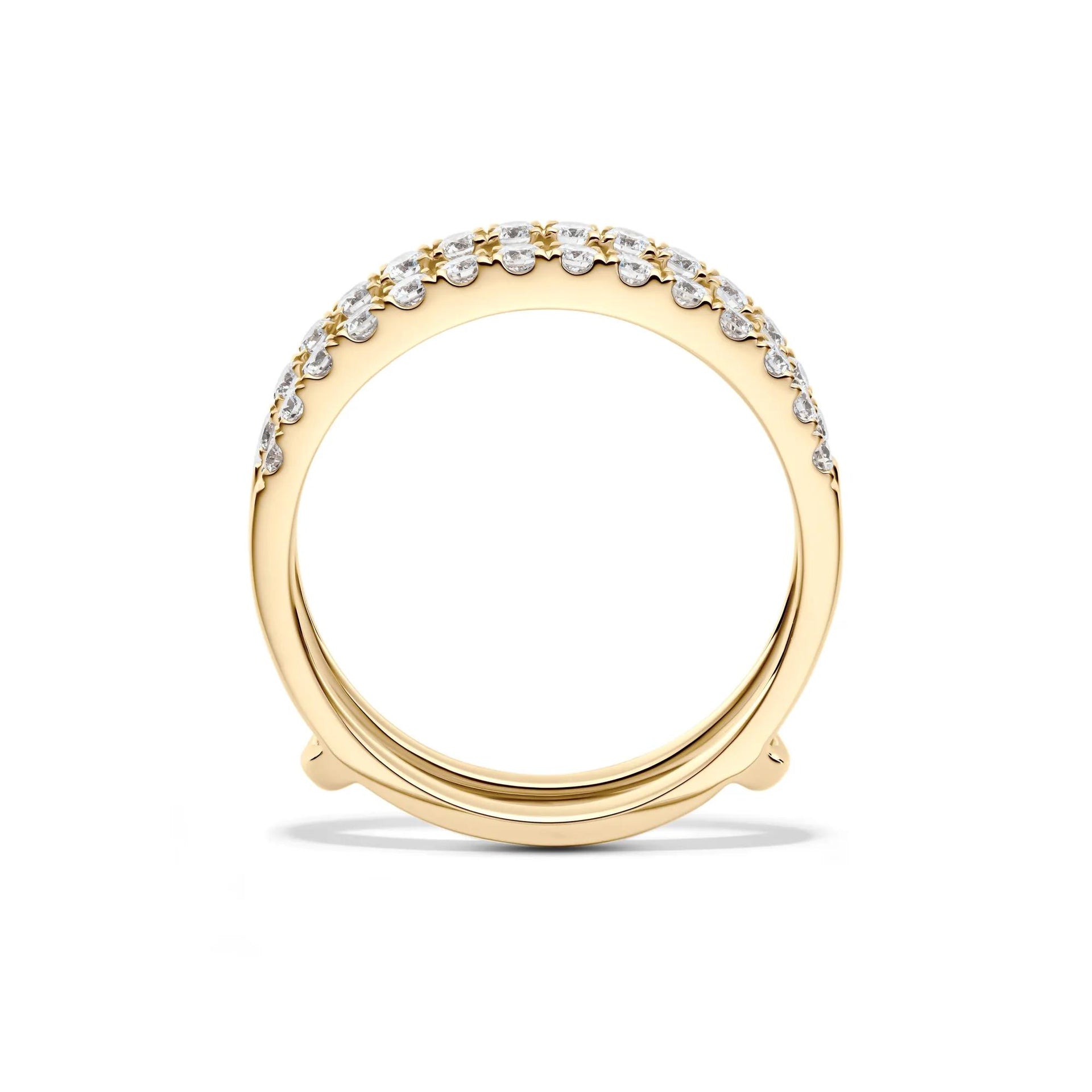 1/2 CT. Tw. Lab Grown Diamond Enhancer 14K Yellow Gold Ring Size 8 1mm