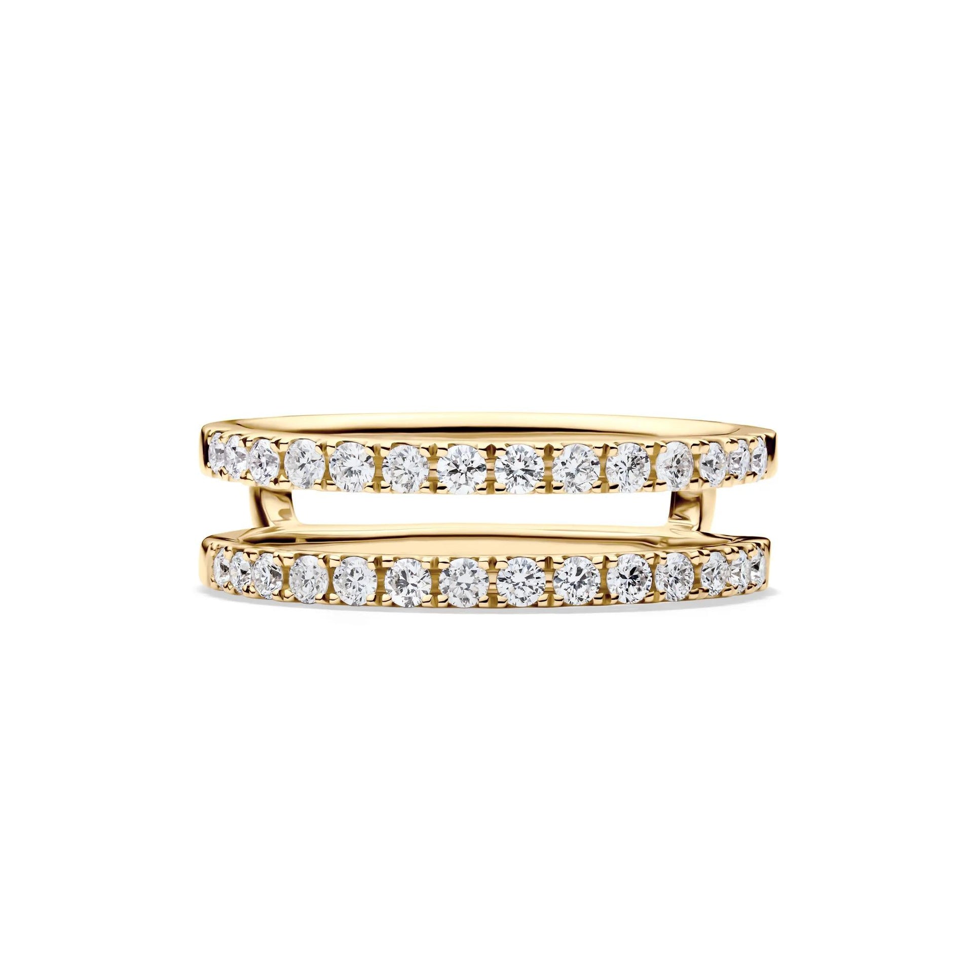 1/2 CT. Tw. Lab Grown Diamond Enhancer 14K Yellow Gold Ring Size 8 1mm