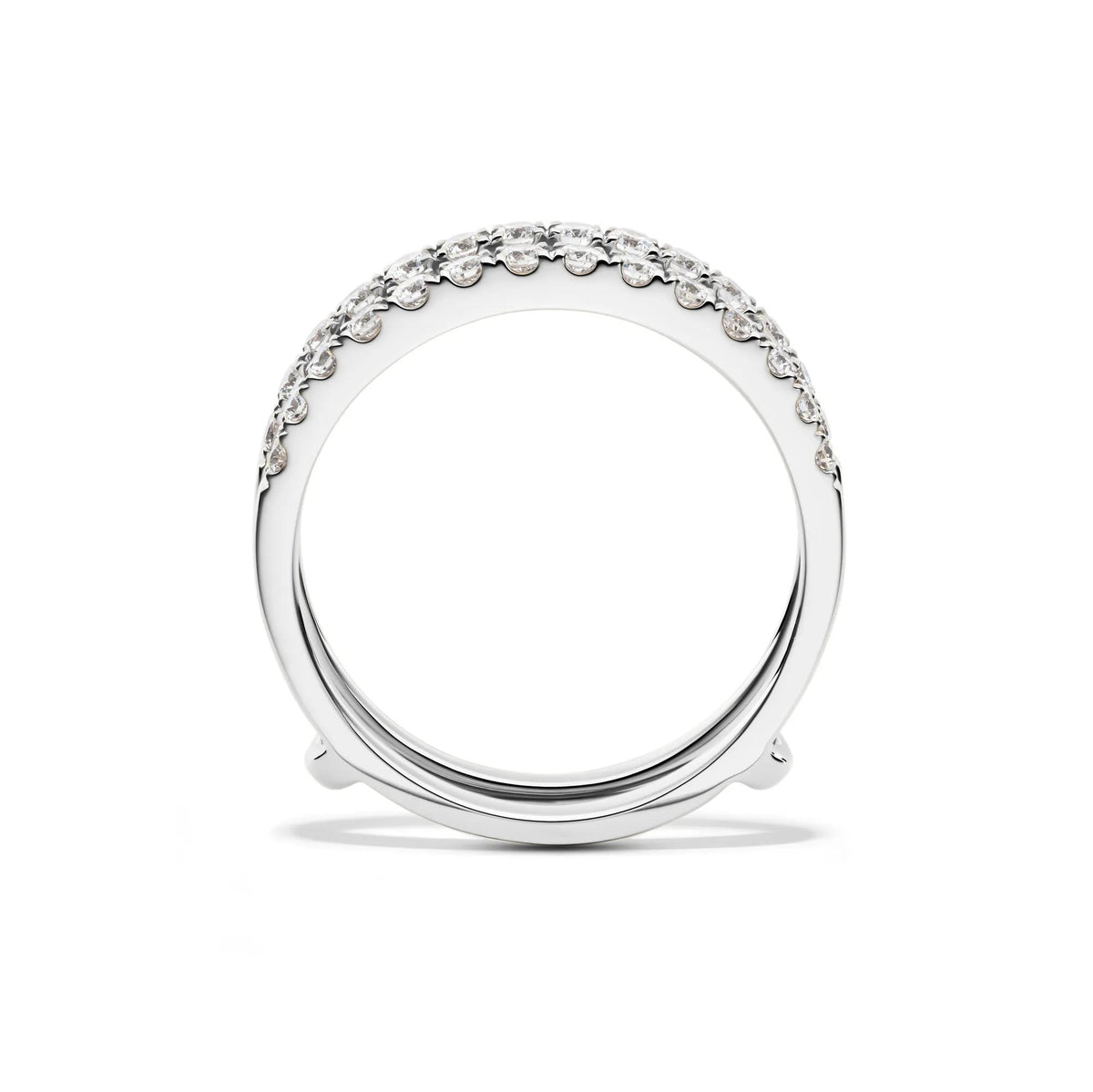 1/2 CT. Tw. Lab Grown Diamond Enhancer 14K White Gold Ring Size 6.5 1mm