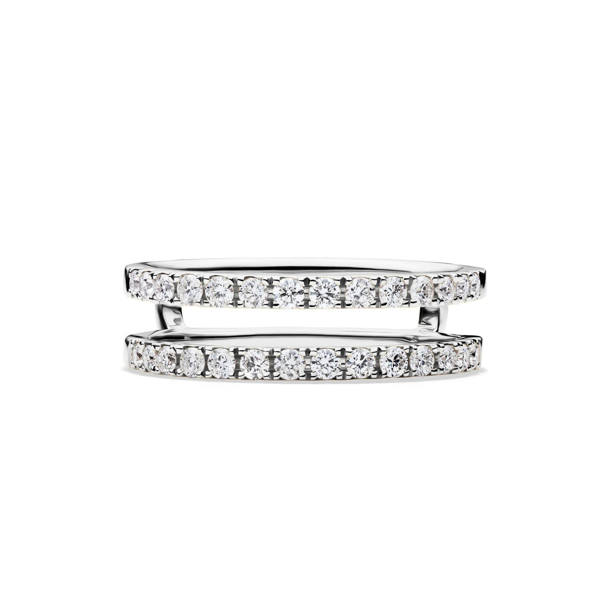 1/2 CT. Tw. Lab Grown Diamond Enhancer 14K White Gold Ring Size 6.5 1mm