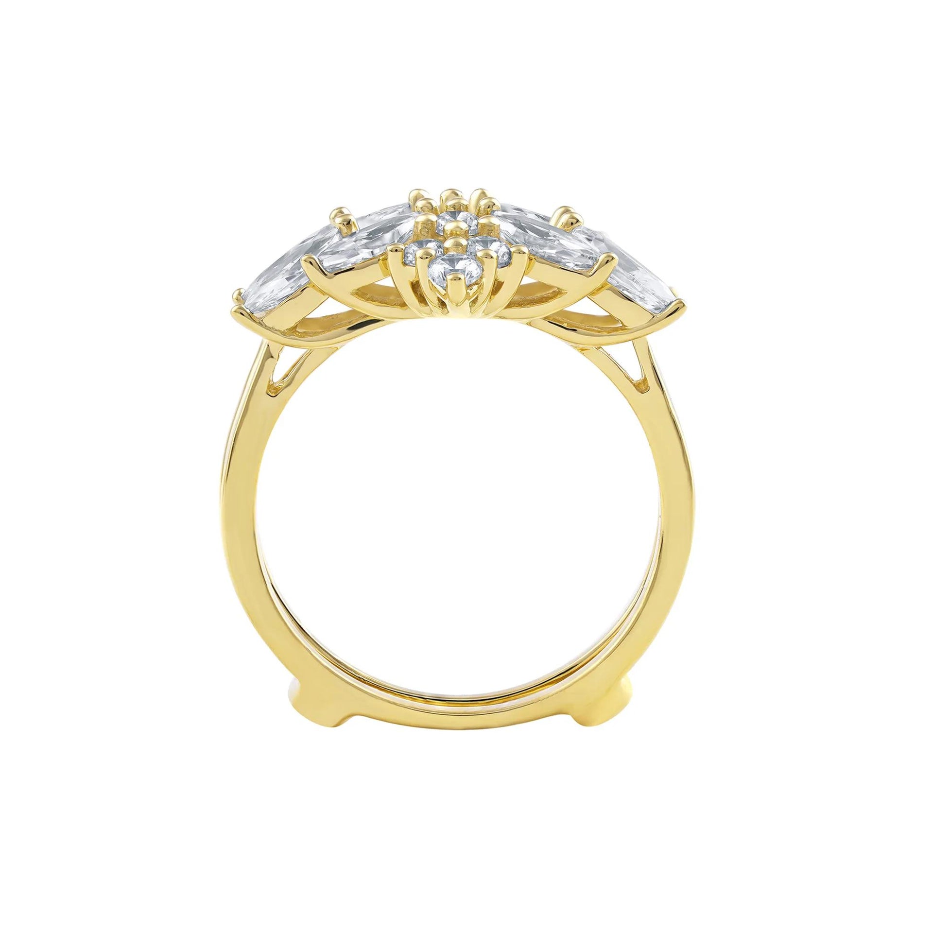 2 CT. Tw. Lab Grown Diamond Enhancer 14K Yellow Gold Ring Round Brilliant Cut Size 6.5