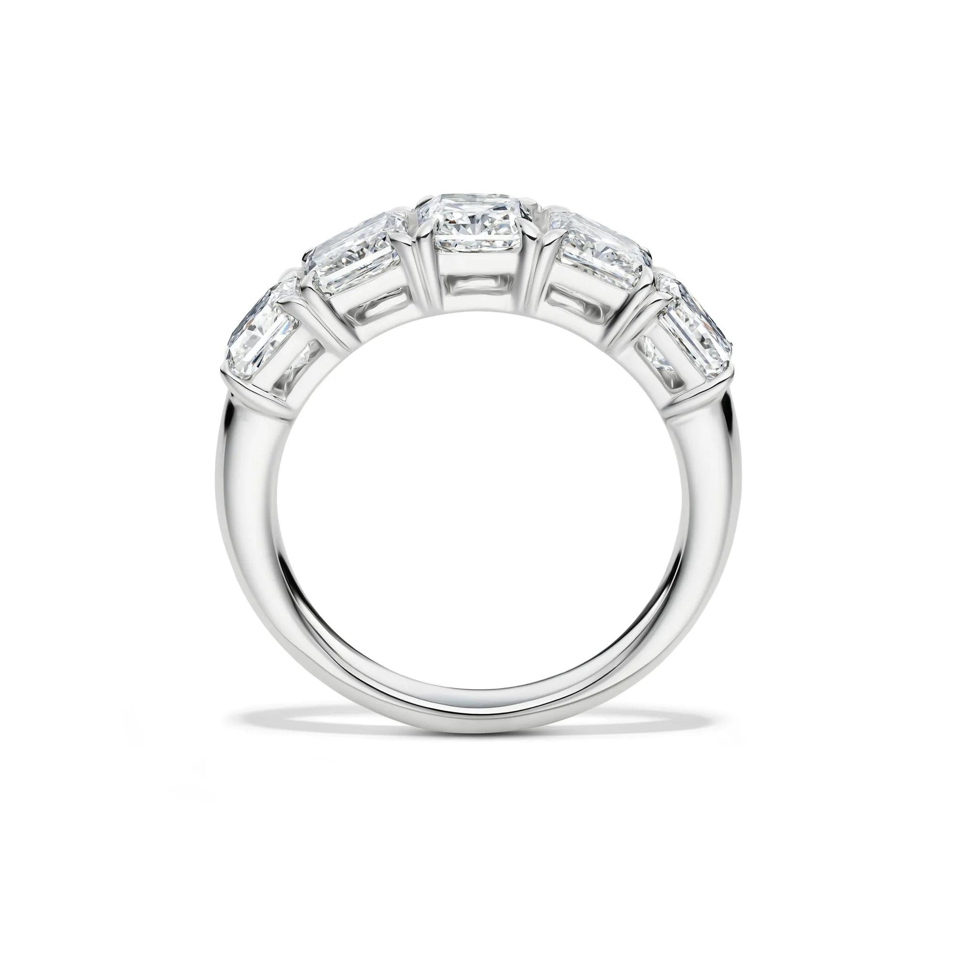 3 CT. Tw. Lab Grown Diamond Five-Stone Anniversary Band Ring 14K White Gold Size 6 5mm