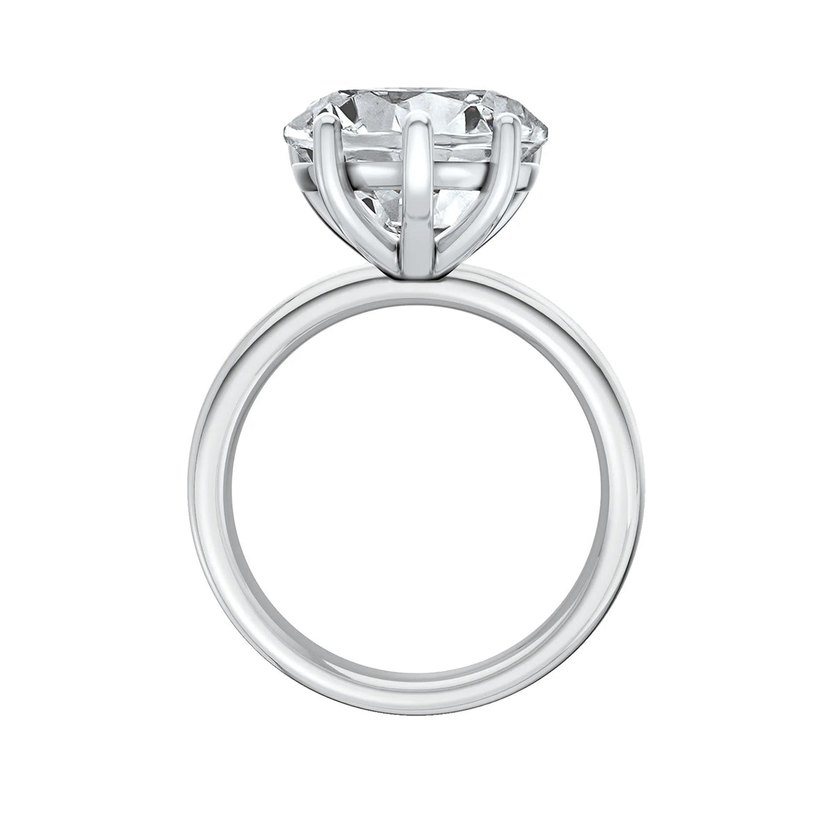 Lab Grown Diamond Heart-Shaped Solitaire Ring Platinum (5 CT.) White Size 6 2mm