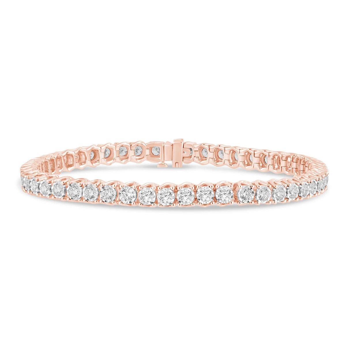 5 CT. Tw. Lab Grown Diamond Illusion Bracelet 10K Rose Gold Size 7.00mm