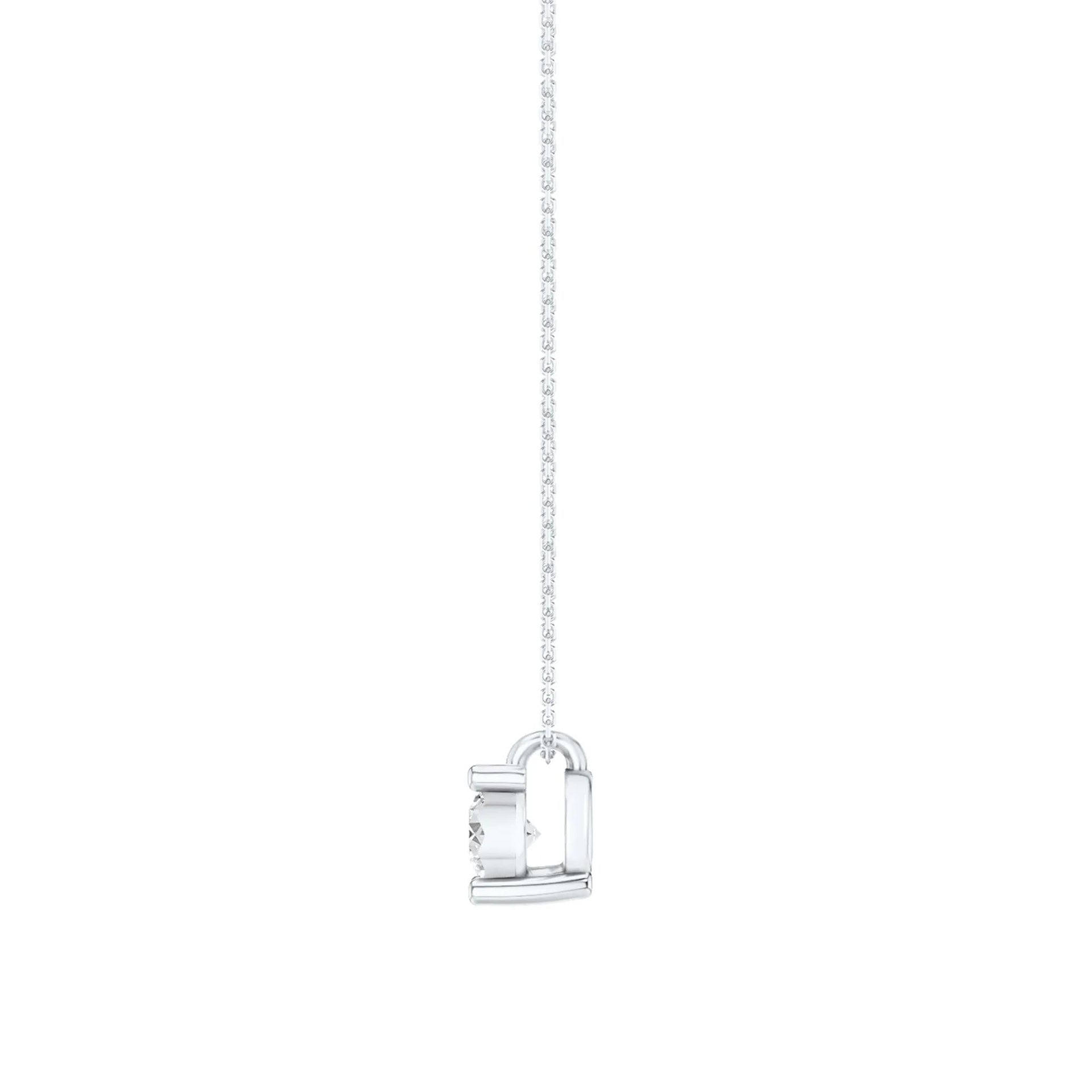 1/2 CT. Tw. Lab Grown Diamond Illusion Pendant Necklace 10K White Gold ( ) Size 18"