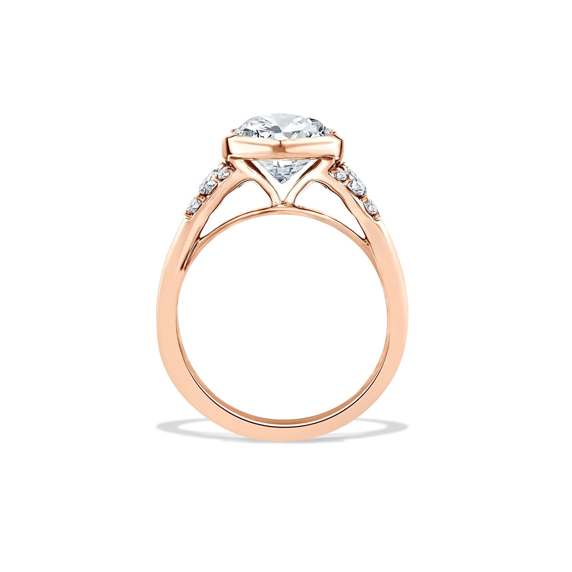 4 1/4 CT. Tw. Lab Grown Diamond Marquise-Cut Engagement Ring 14K Rose Gold Size 6.5