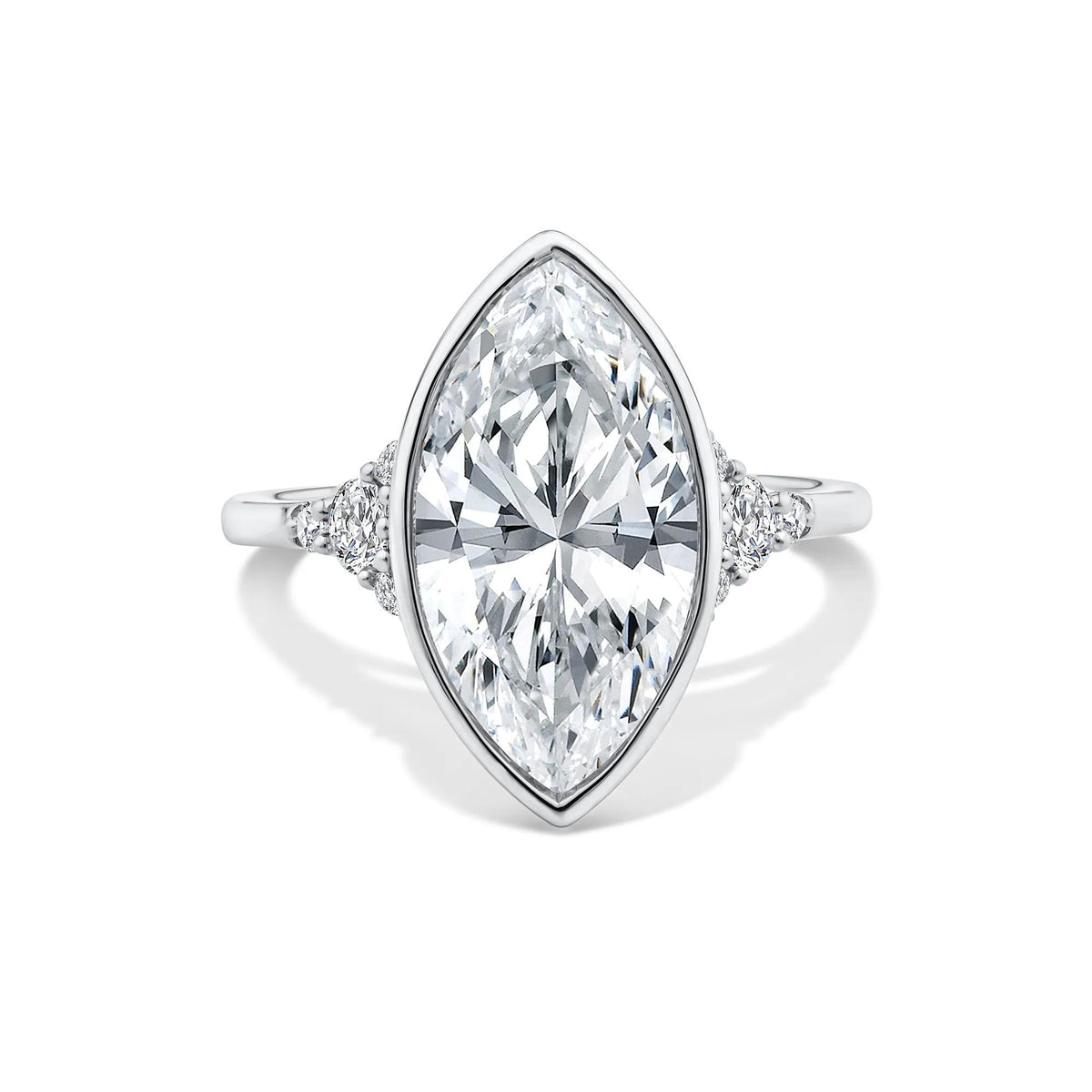 4 1/4 CT. Tw. Lab Grown Diamond Marquise-Cut Engagement Ring 14K White Gold Size 6.5