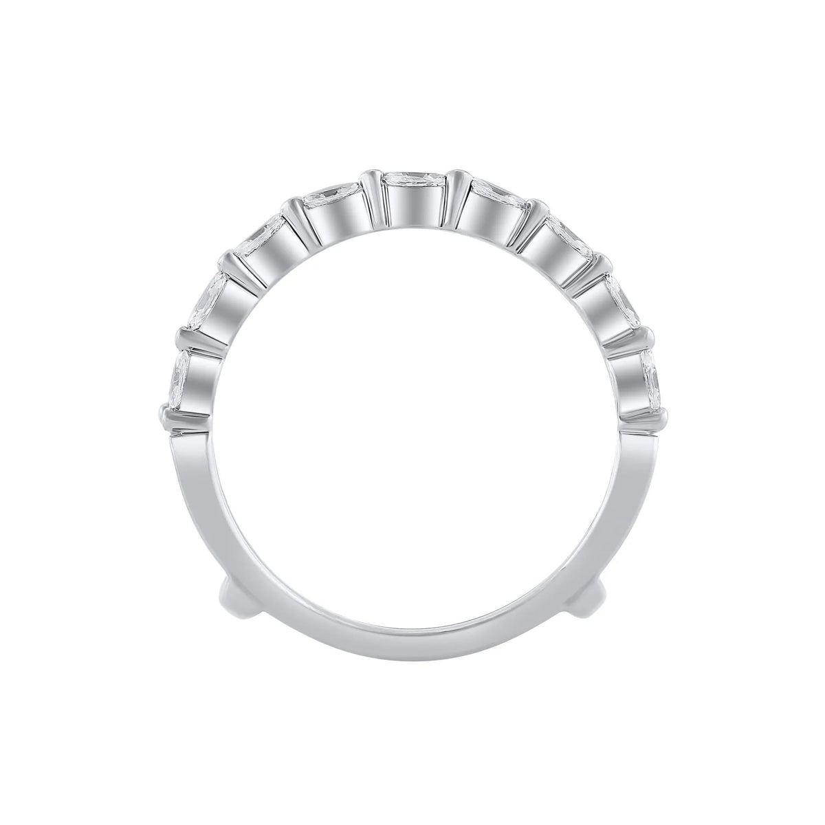 1/2 CT. Tw. Lab Grown Diamond Marquise-Shaped Ring Insert 14K White Gold Size 7.5
