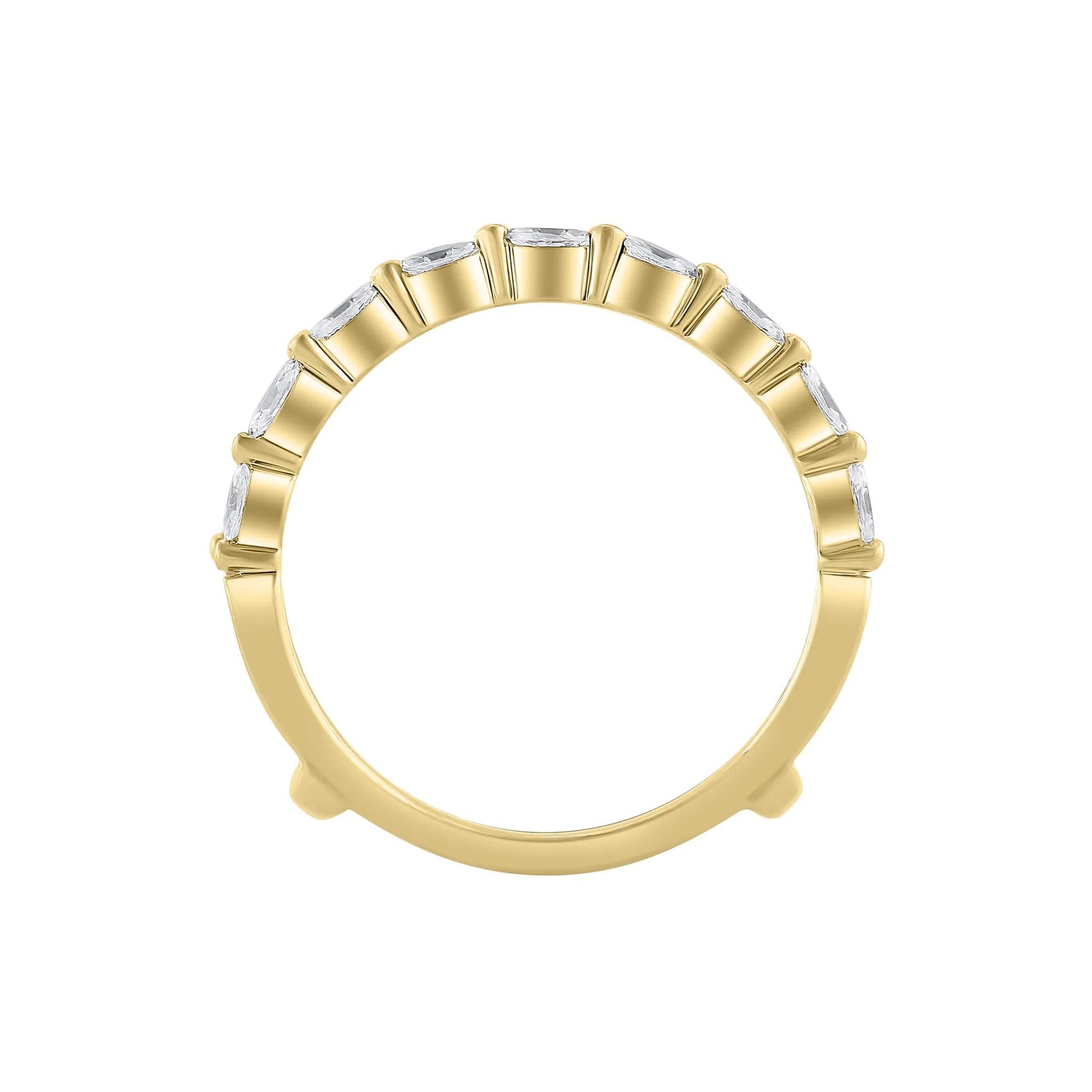 1/2 CT. Tw. Lab Grown Diamond Marquise-Shaped Ring Insert 14K Yellow Gold Size 10