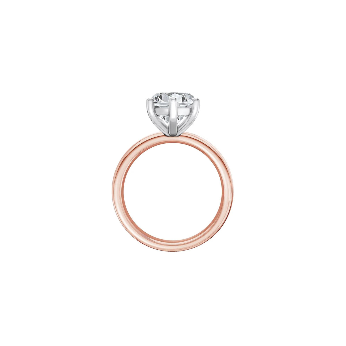 Lab Grown Diamond Marquise Solitaire Engagement Ring 14K Rose & White Gold (5 CT.) Size 11.5 2mm