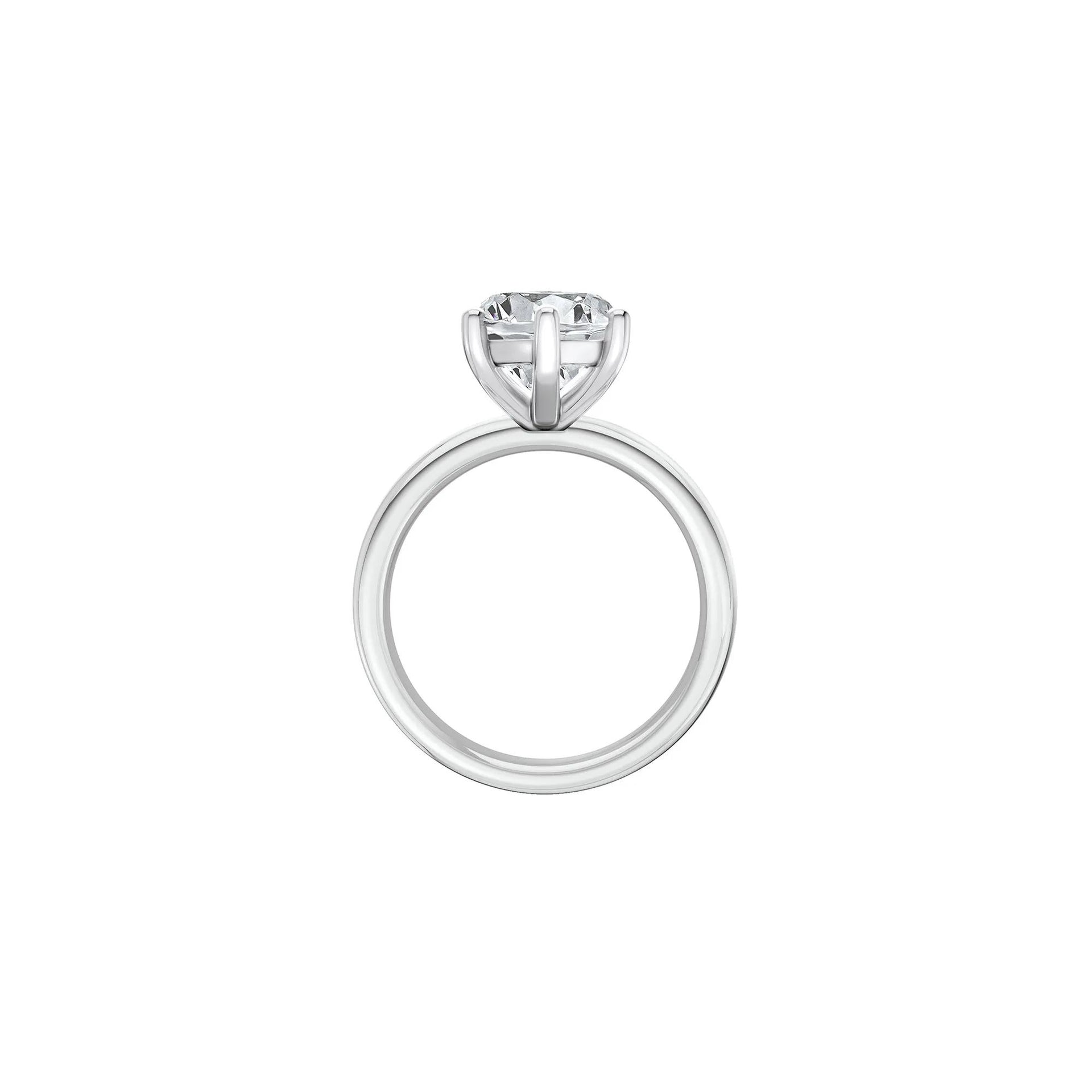 Lab Grown Diamond Marquise Solitaire Engagement Ring Platinum (5 CT.) White Size 4 2mm