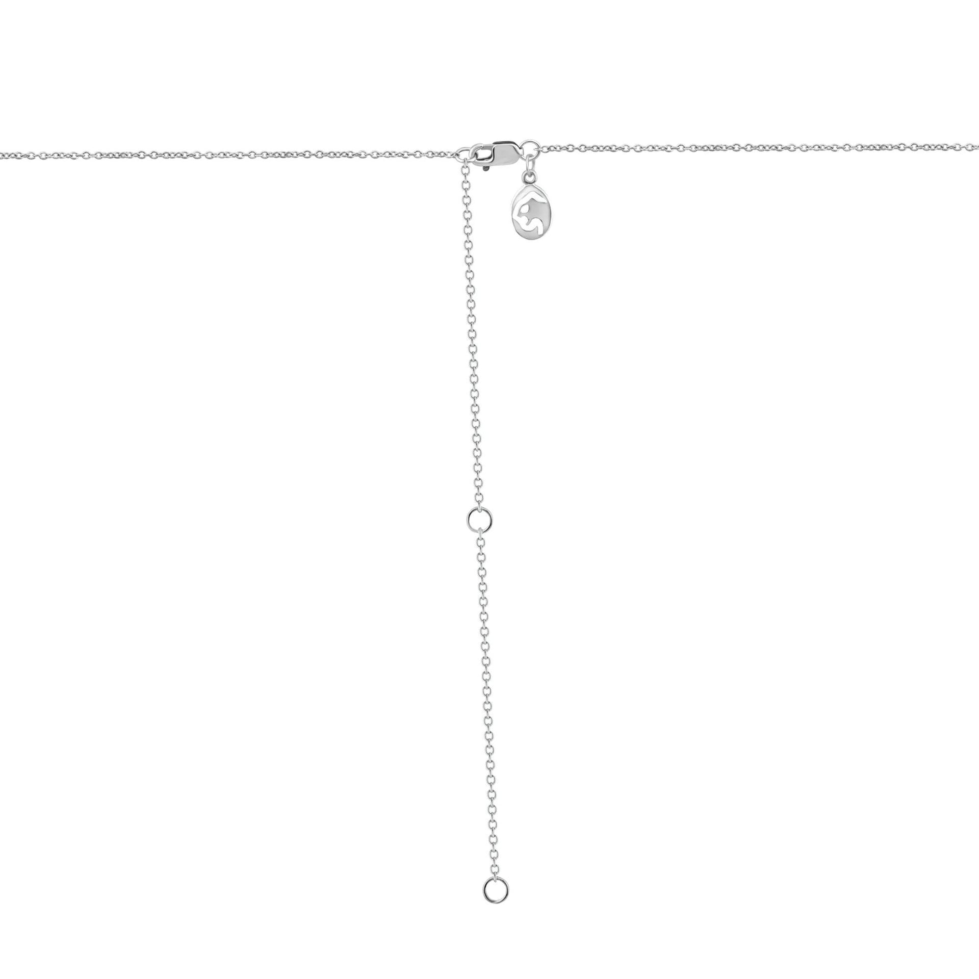 2 CT. Tw. Lab Grown Diamond Mixed Cut Station Necklace 14K White Gold Size 20"