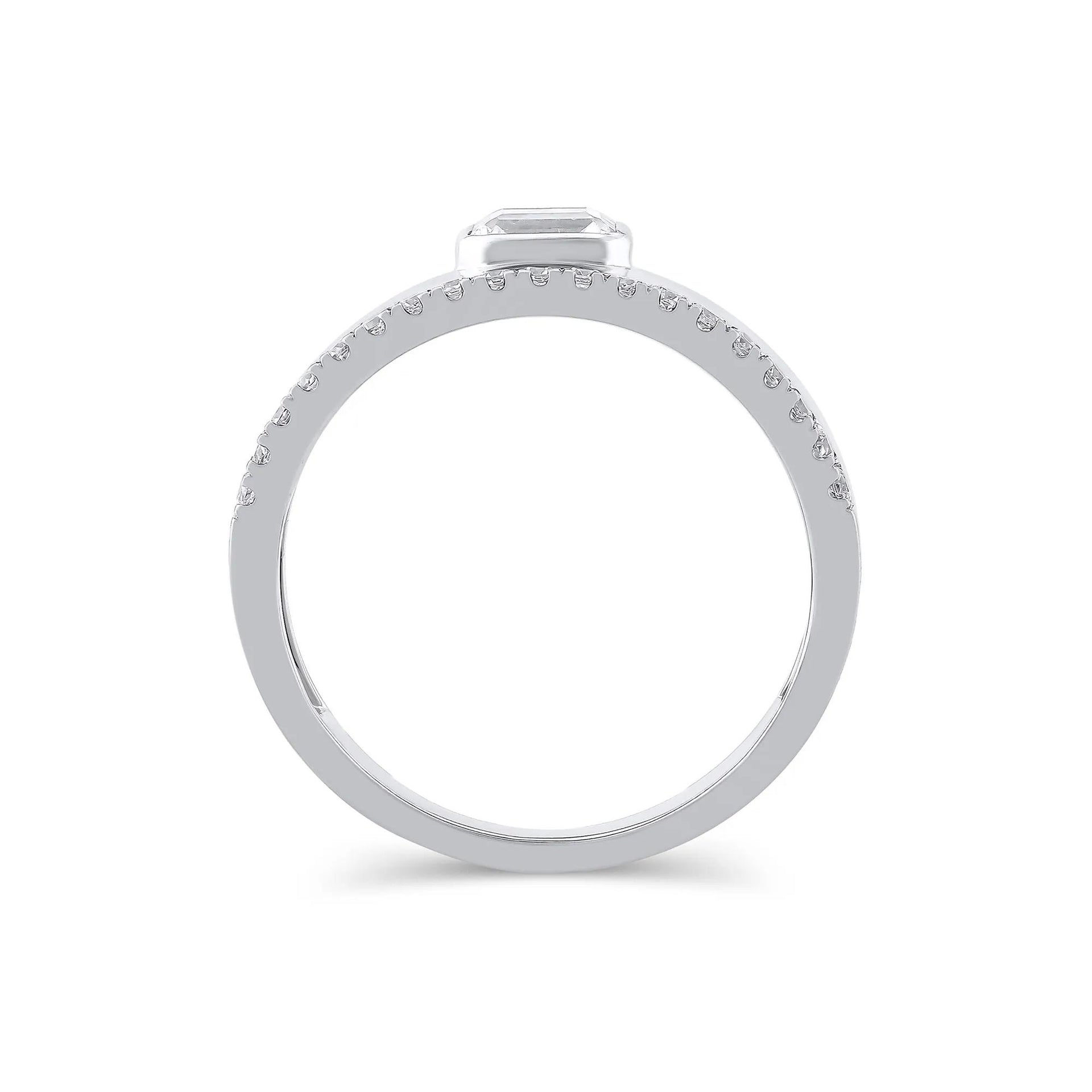 1/2 CT. Tw. Lab Grown Diamond Multi-Row Anniversary Band Ring 10K White Gold Size 7 7mm