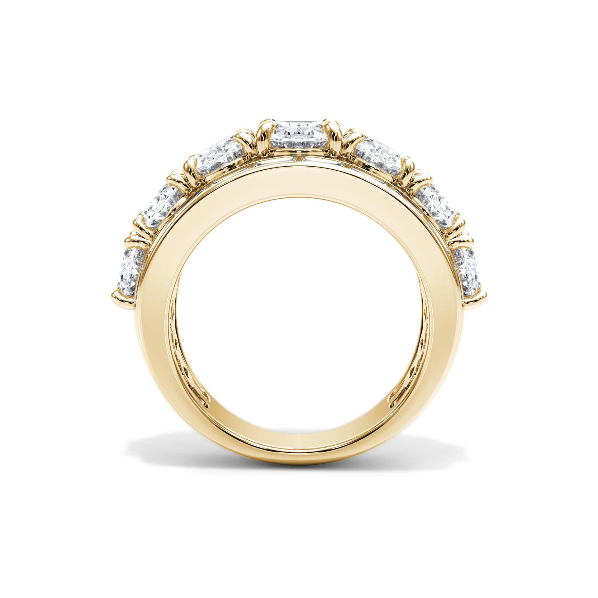 6 CT. Tw. Lab Grown Diamond Multi-Row Anniversary Band Ring 14K Yellow Gold Size 8