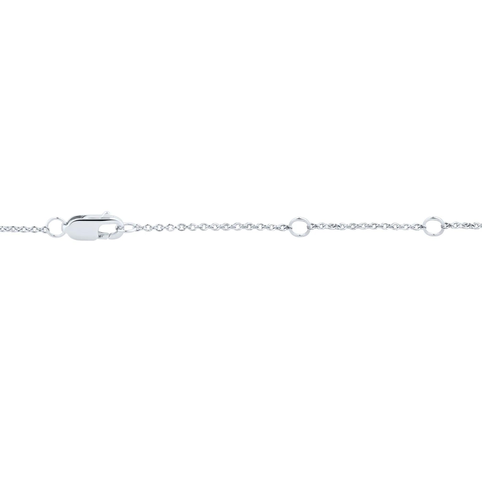 1 CT. Tw. Lab Grown Diamond Necklace 14K White Gold Size 16"