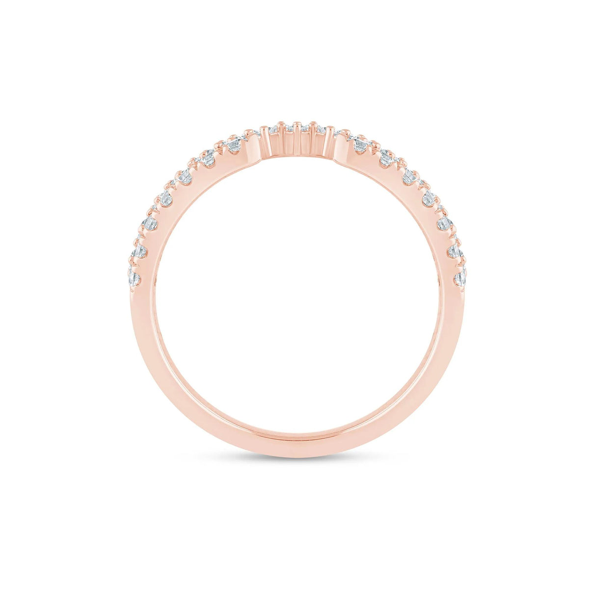 1/2 CT. Tw) Lab Grown Diamond Open Band Ring 14K Rose Gold ( Size 9 2mm