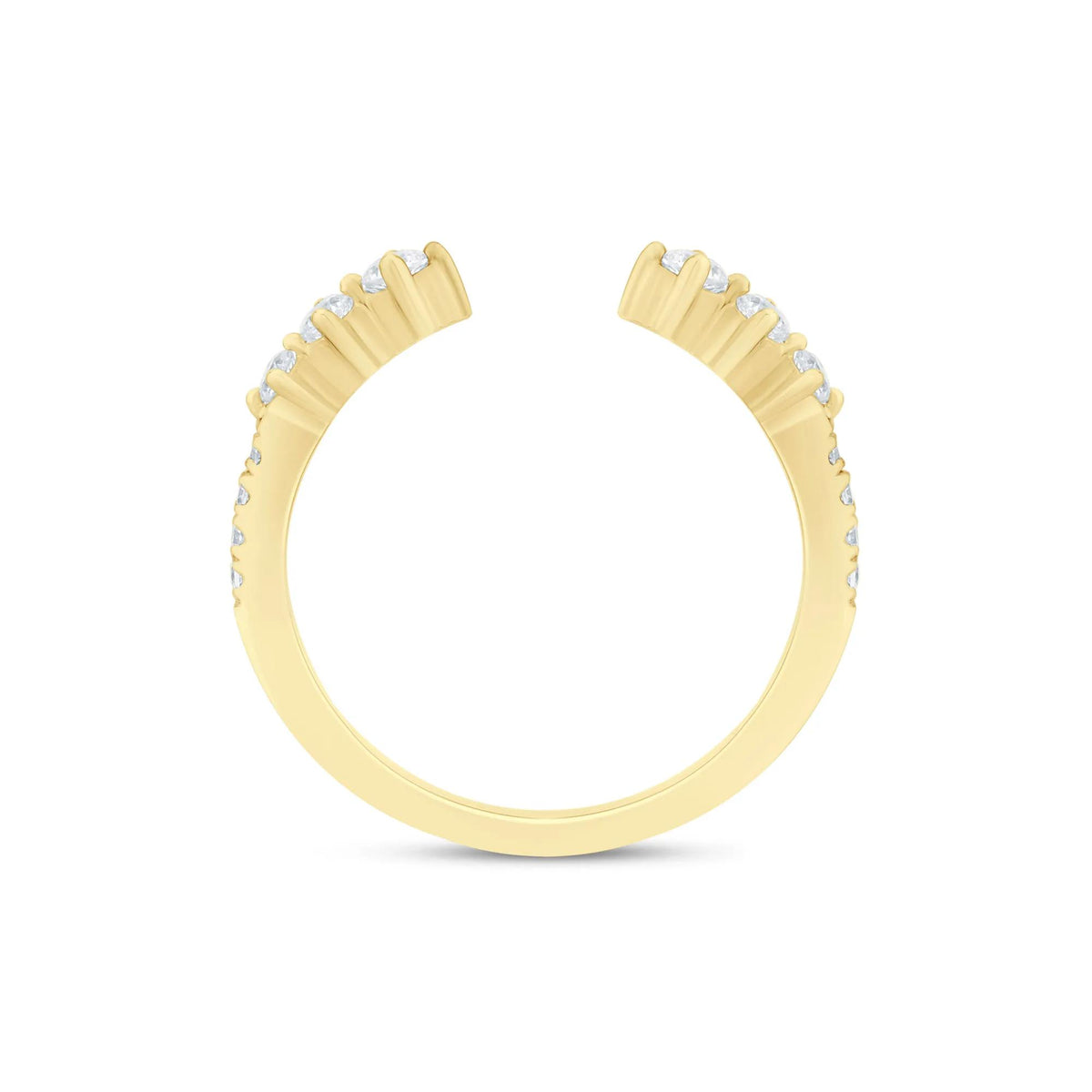1/3 CT. Tw. Lab Grown Diamond Open Band Ring 14K Yellow Gold Size 9 1.5mm