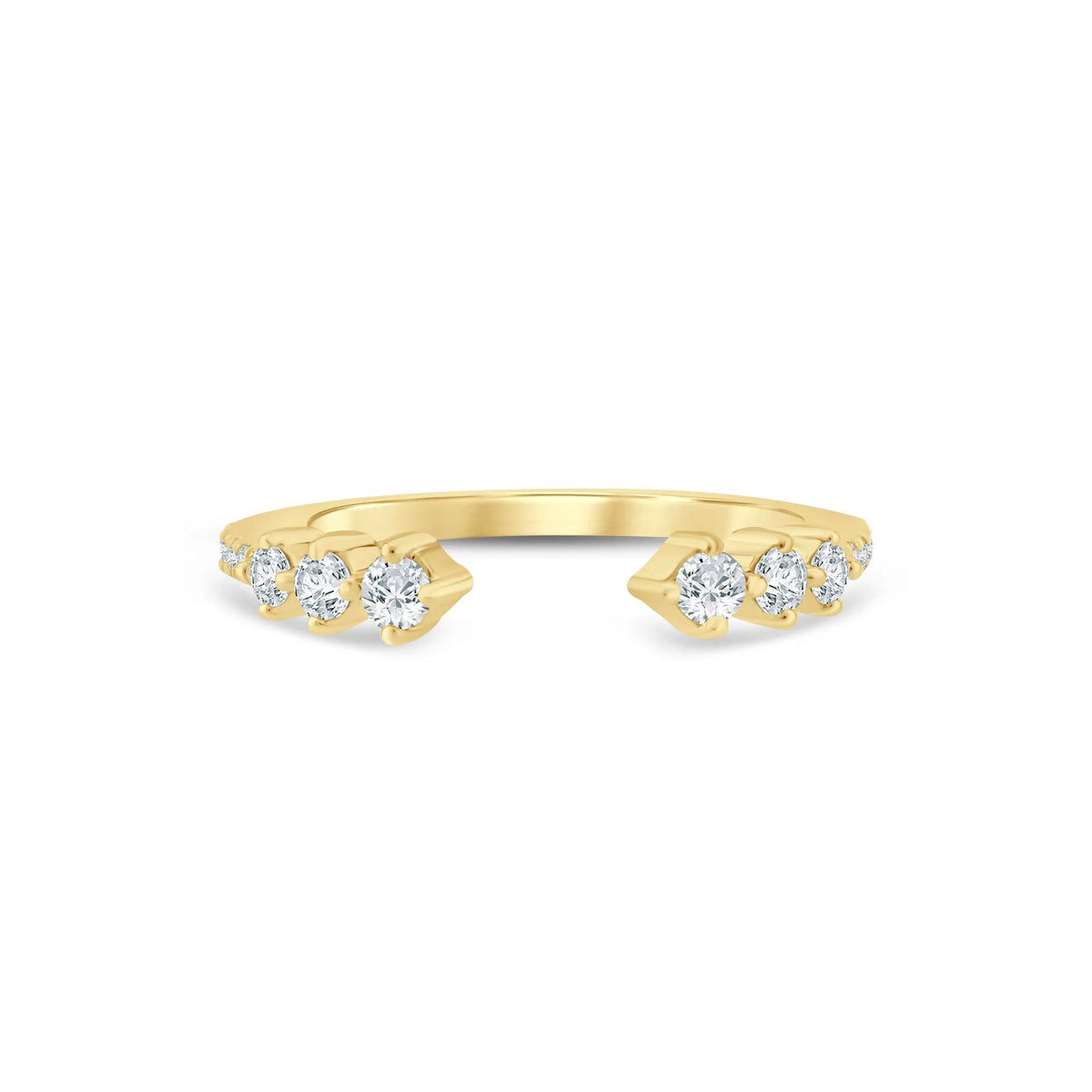 1/3 CT. Tw. Lab Grown Diamond Open Band Ring 14K Yellow Gold Size 9 1.5mm