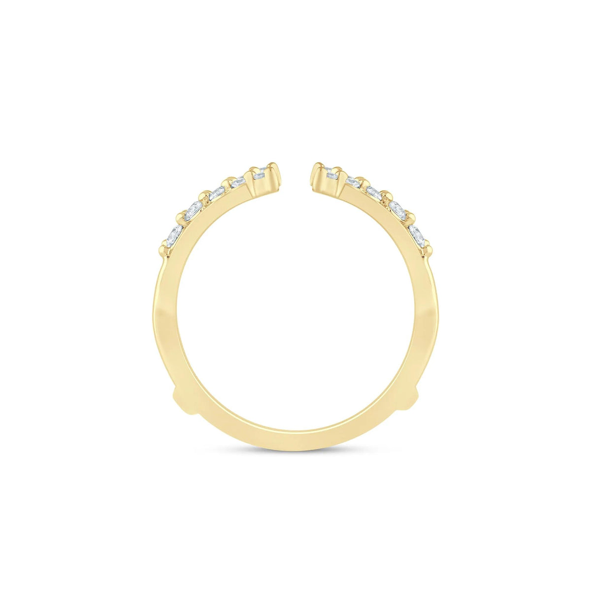 1/3 CT. Tw. Lab Grown Diamond Open Insert 14K Yellow Gold Ring Size 6 1.5mm