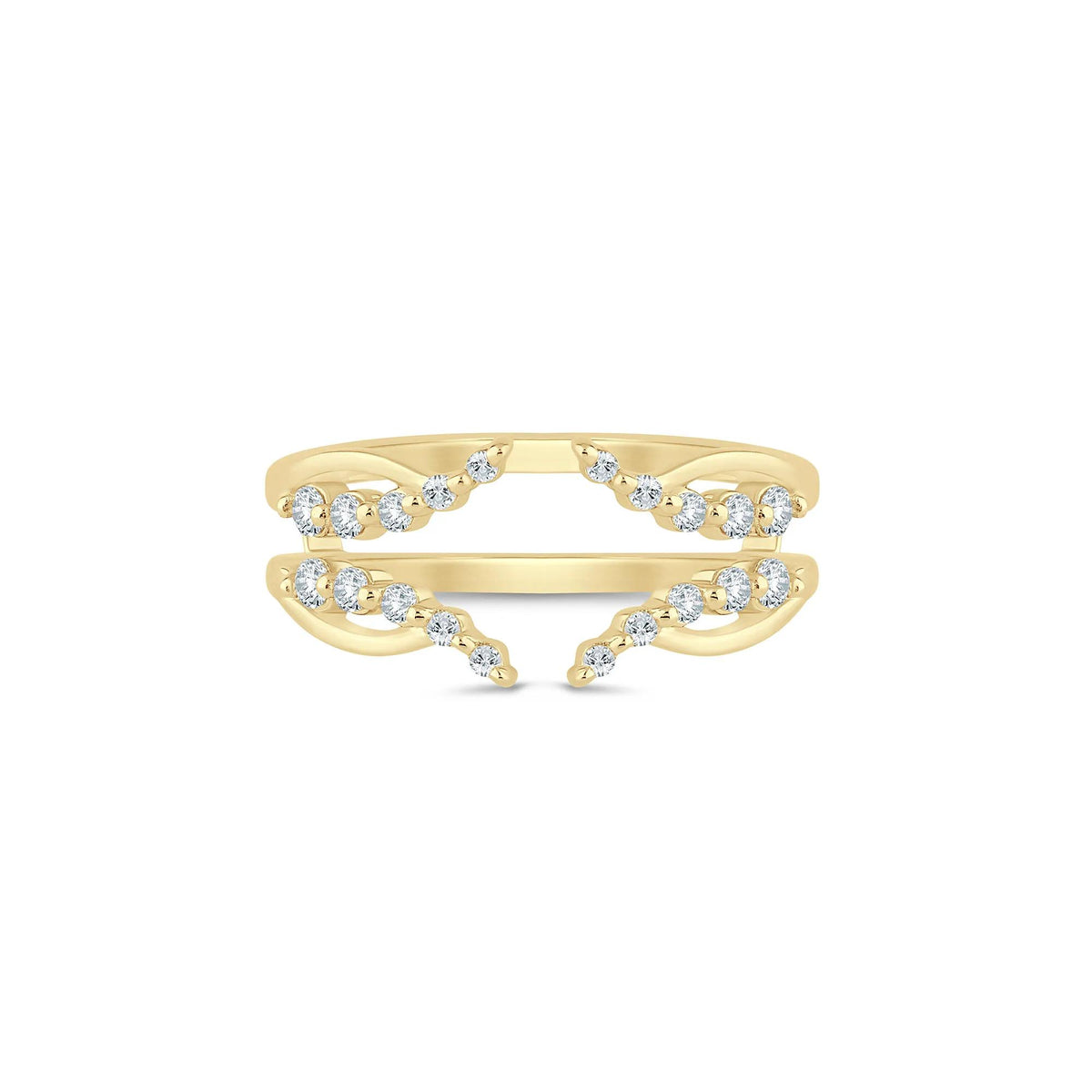 1/3 CT. Tw. Lab Grown Diamond Open Insert 14K Yellow Gold Ring Size 6 1.5mm
