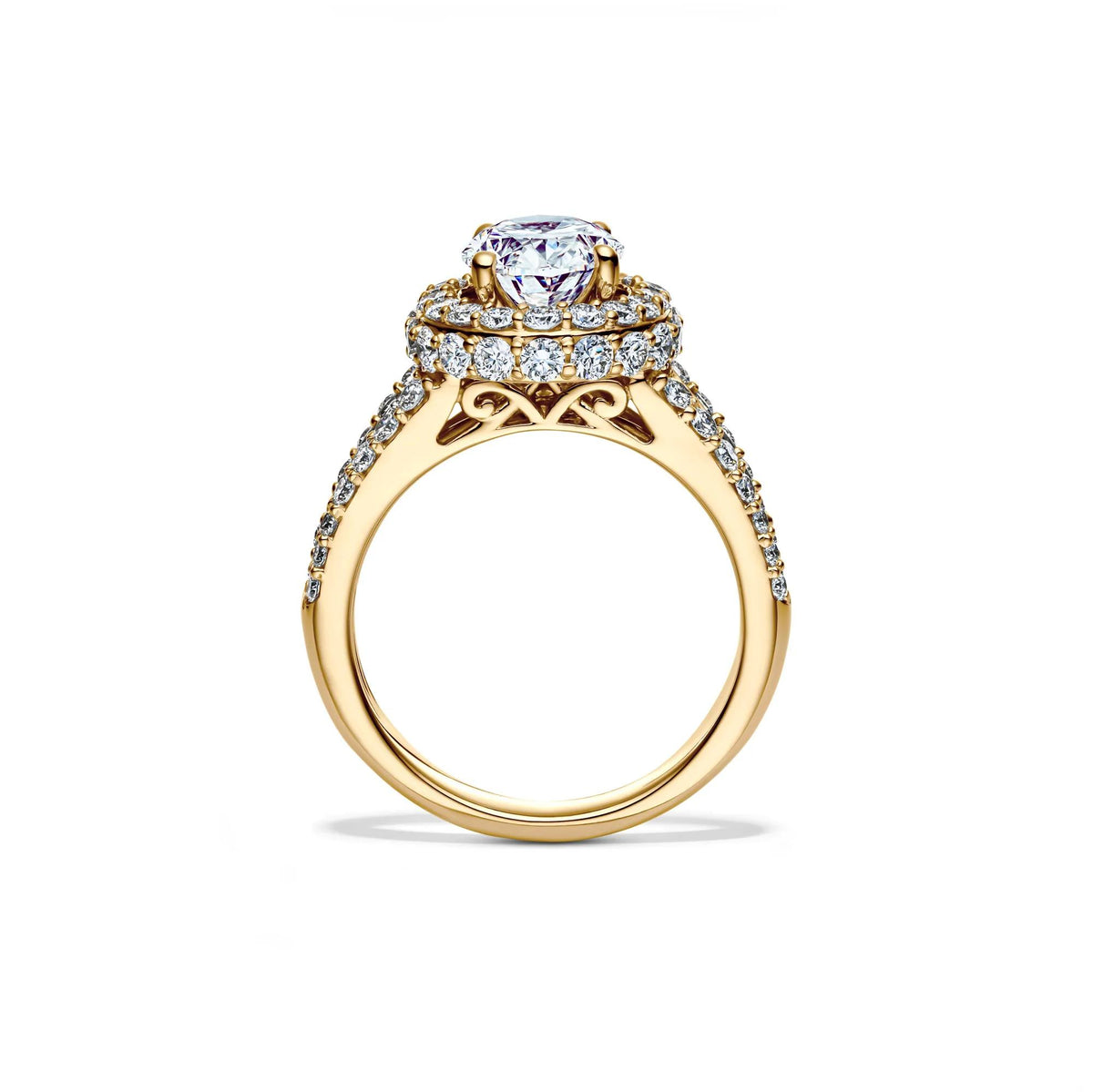 4 CT. Tw. Lab Grown Diamond Oval Engagement Ring 14K Yellow Gold Size 9