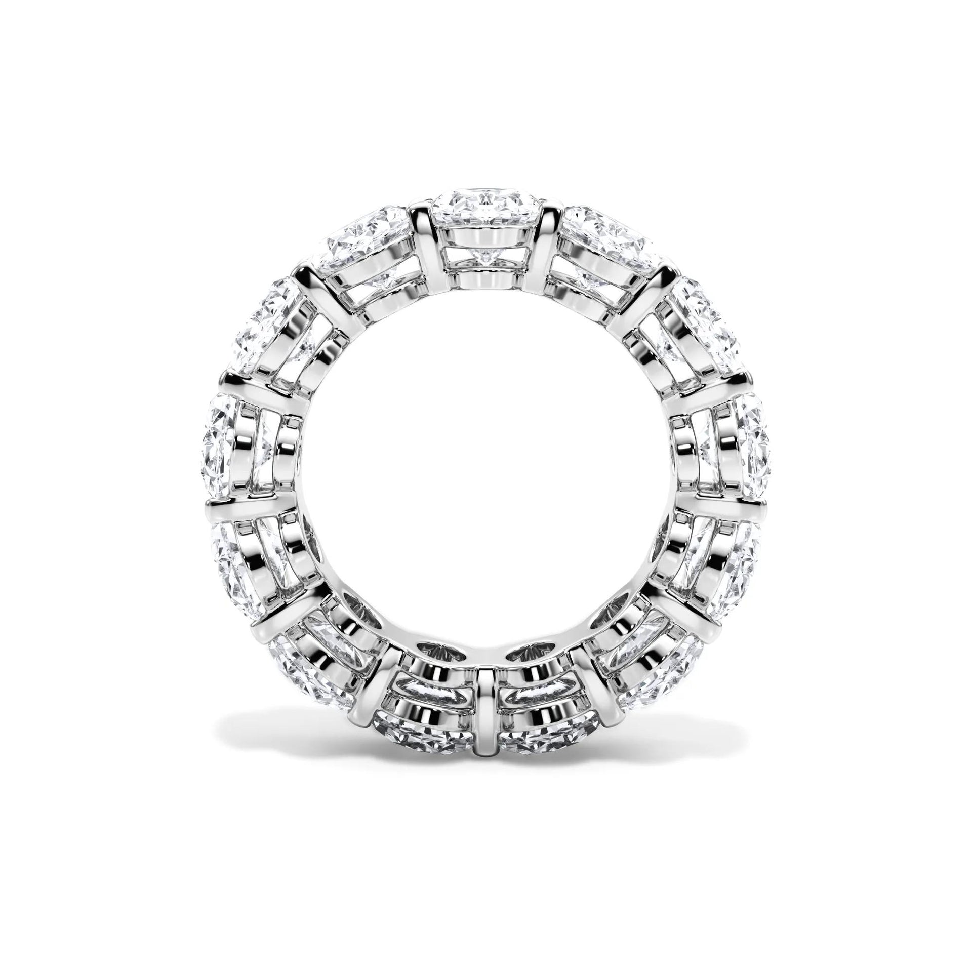 13 CT. Tw. Lab Grown Diamond Oval Eternity Band Ring Platinum White Size 9 3mm