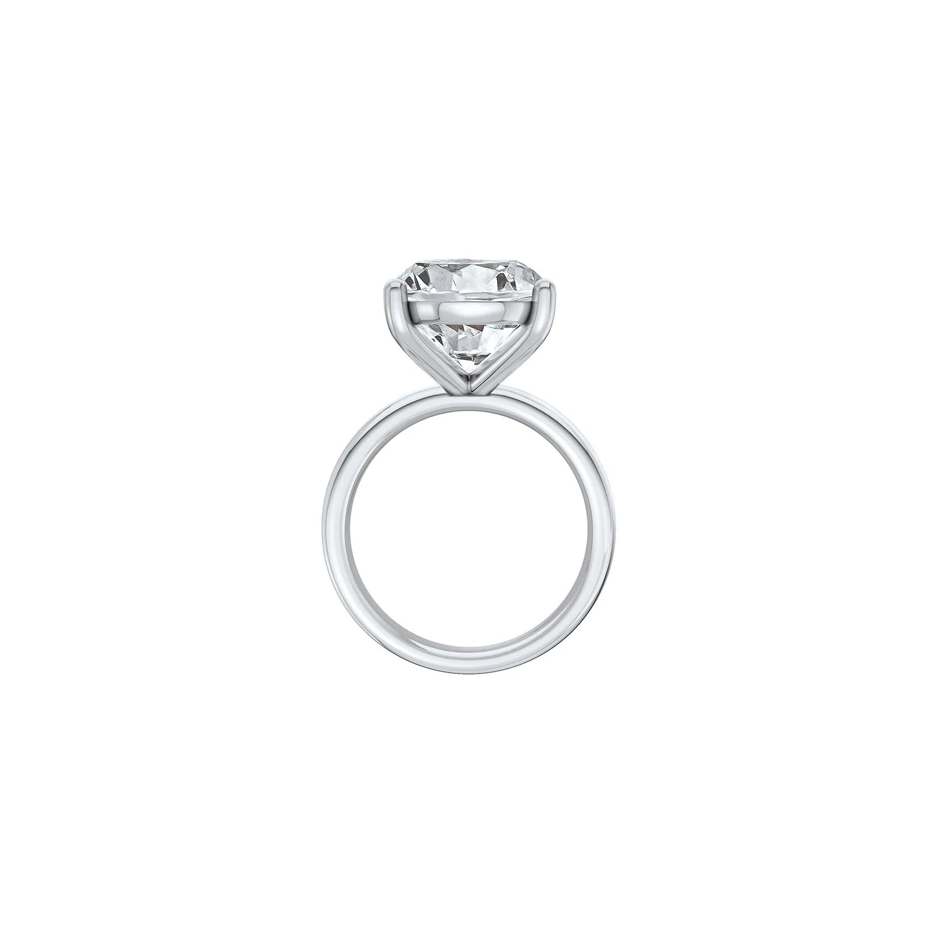 Lab Grown Diamond Oval Solitaire Ring Platinum (7 CT.) White Size 11 2mm