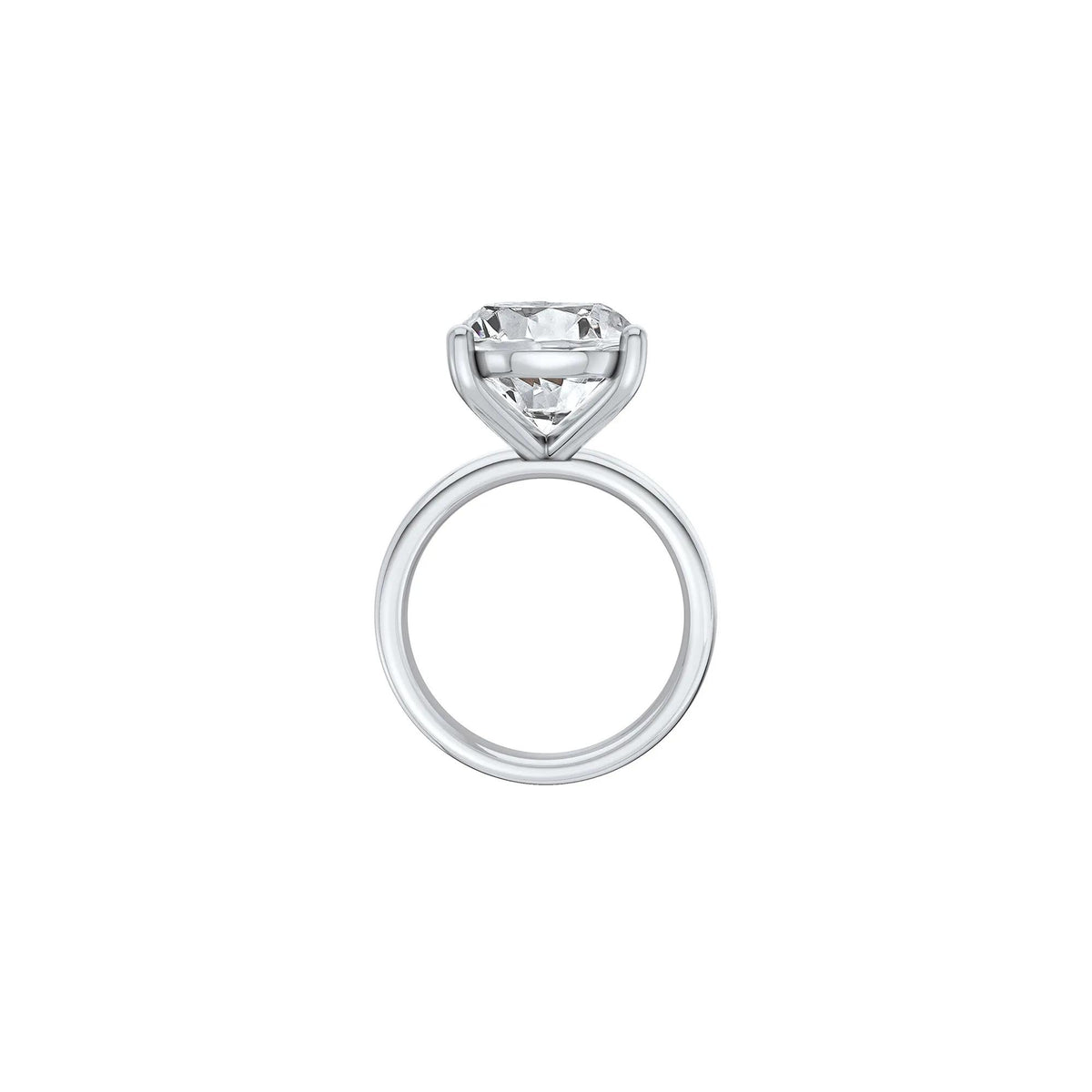Lab Grown Diamond Oval Solitaire Ring Platinum (7 CT.) White Size 10.5 2mm