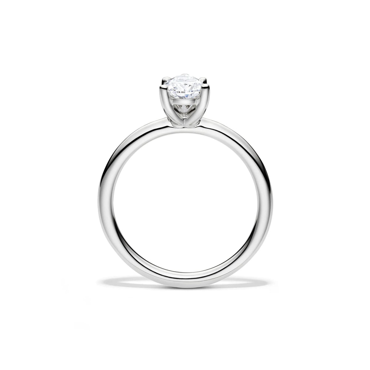 Lab Grown Diamond Pear-Shaped Solitaire Engagement Ring 14K White Gold (3/4 CT.) Size 9.5 2mm