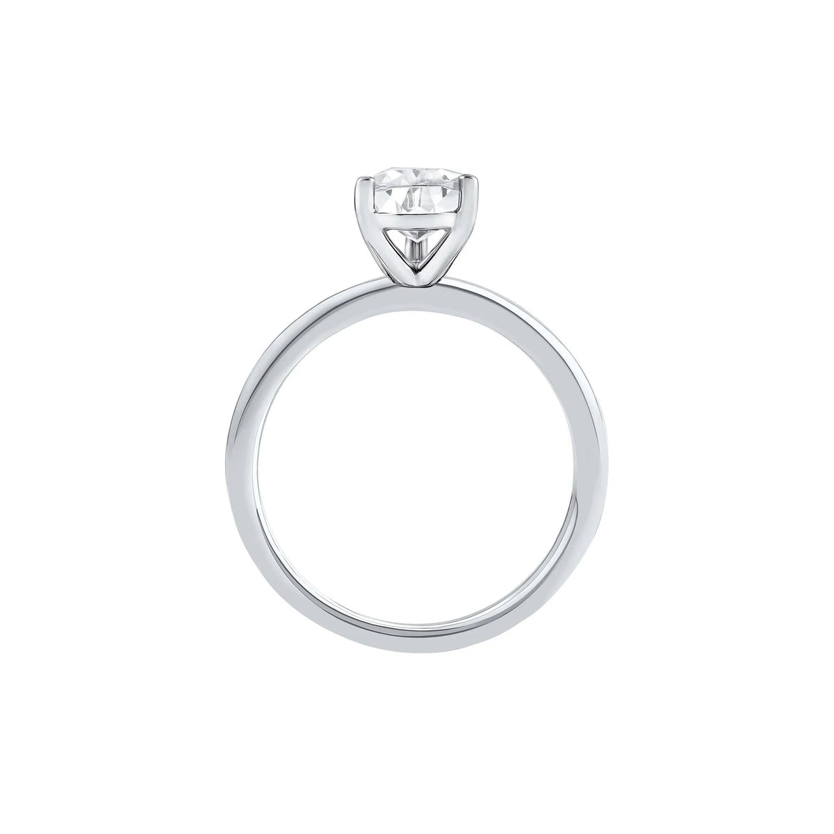 Lab Grown Diamond Pear-Shaped Solitaire Engagement Ring Platinum (2 CT.) White Size 7 2mm