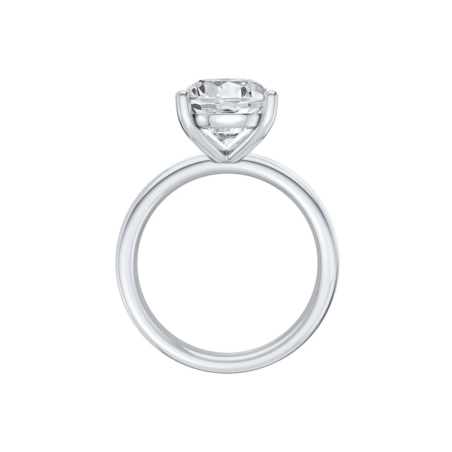 Lab Grown Diamond Pear-Shaped Solitaire Ring Platinum (5 CT.) White Size 7 2mm