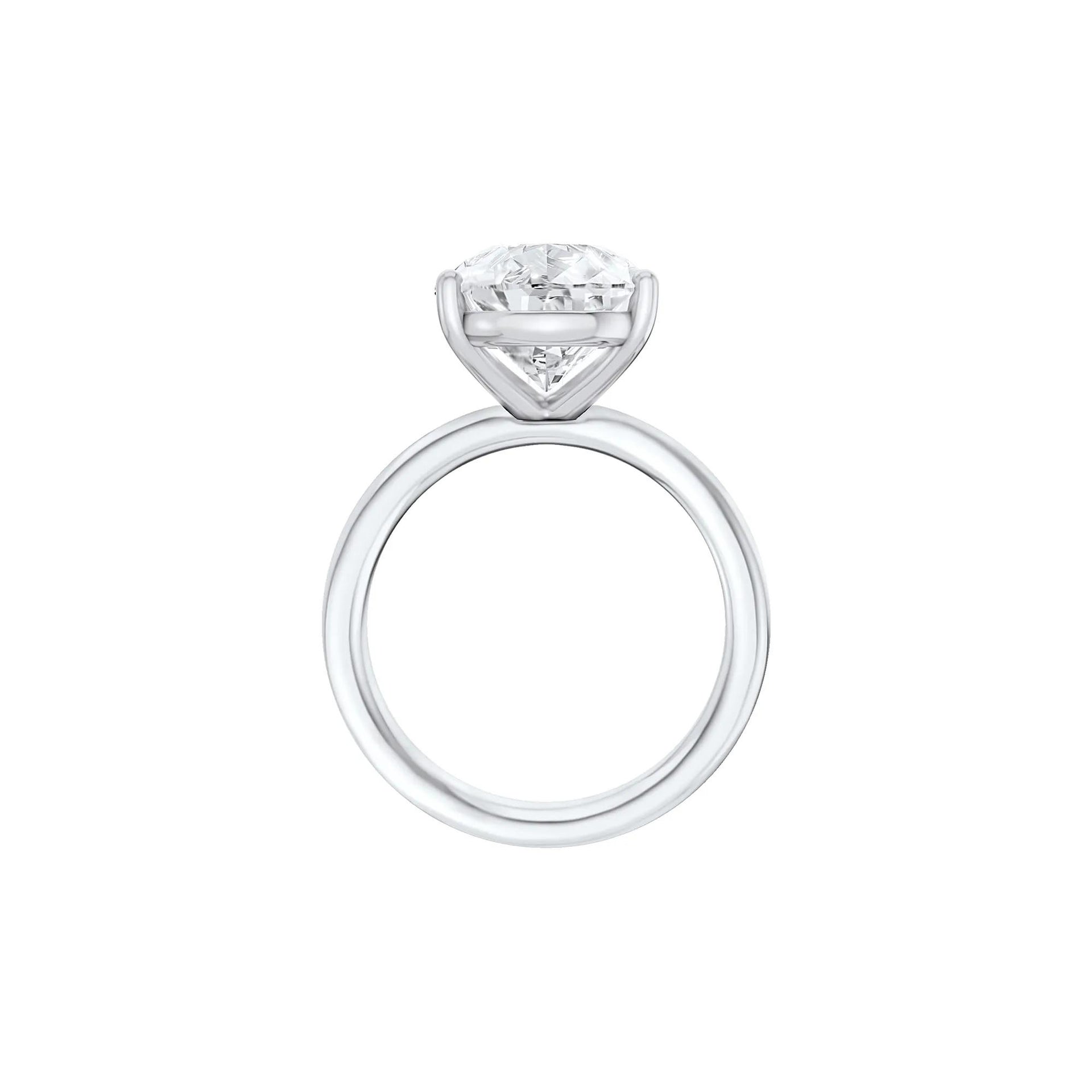Lab Grown Diamond Pear-Shaped Solitaire Engagement Ring Platinum (6 CT.) White Size 6.5 2mm