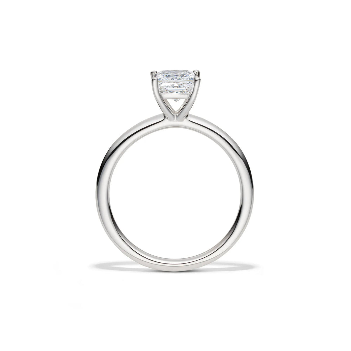 Lab Grown Diamond Princess-Cut Solitaire Engagement Ring 14K White Gold (1 CT.) Size 9.5 2mm