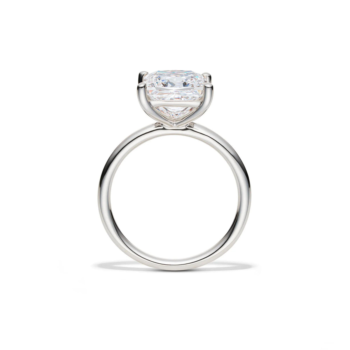 Lab Grown Diamond Princess-Cut Solitaire Engagement Ring 14K White Gold (4 CT.) Size 6.5 2mm