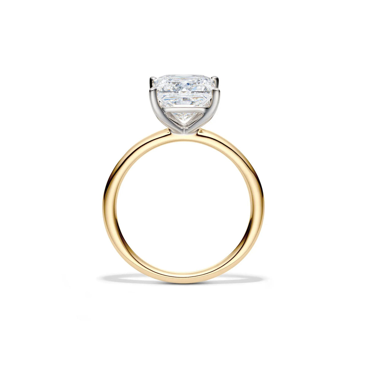 Lab Grown Diamond Princess-Cut Solitaire Engagement Ring 14K Yellow Gold (3 CT.) Size 6.5 2mm