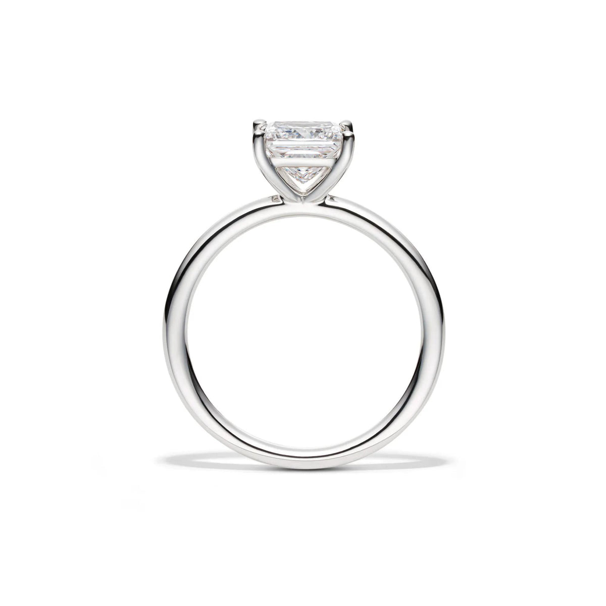 Lab Grown Diamond Princess-Cut Solitaire Engagement Ring Platinum (1/2 CT.) White Size 5 2mm