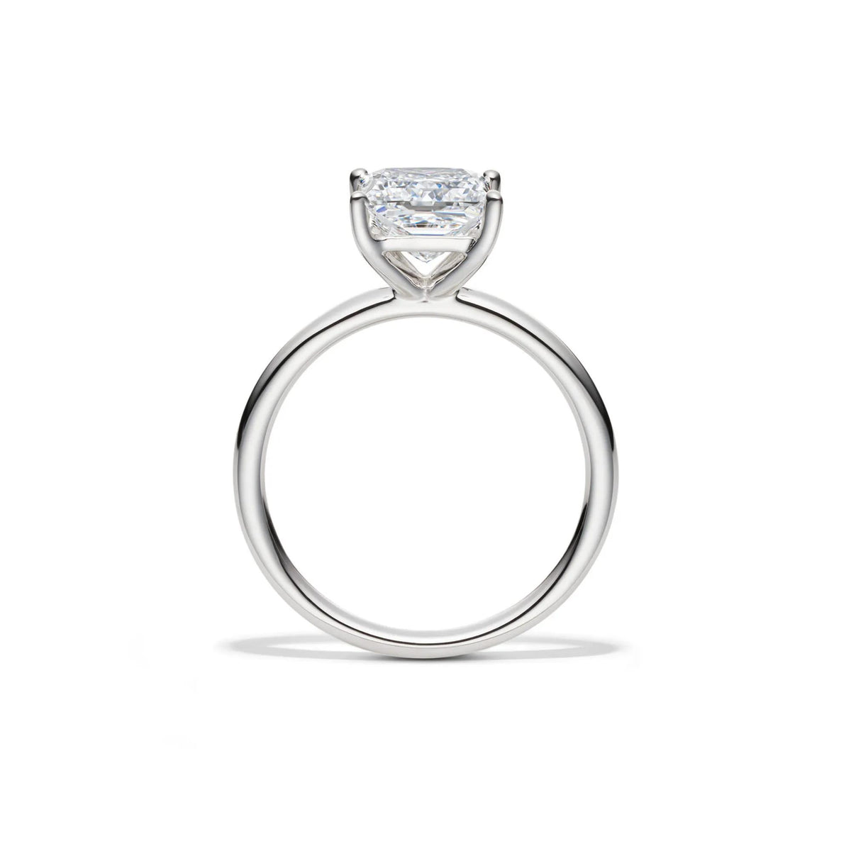 Lab Grown Diamond Princess-Cut Solitaire Engagement Ring Platinum (2 CT.) White Size 8.5 2mm