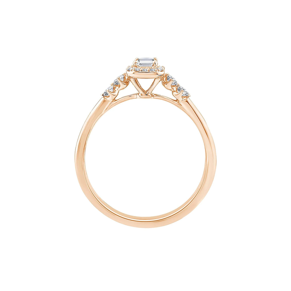 1/2 CT. Tw. Lab Grown Diamond Promise Ring 10K Rose Gold Size 5.5 1.5mm