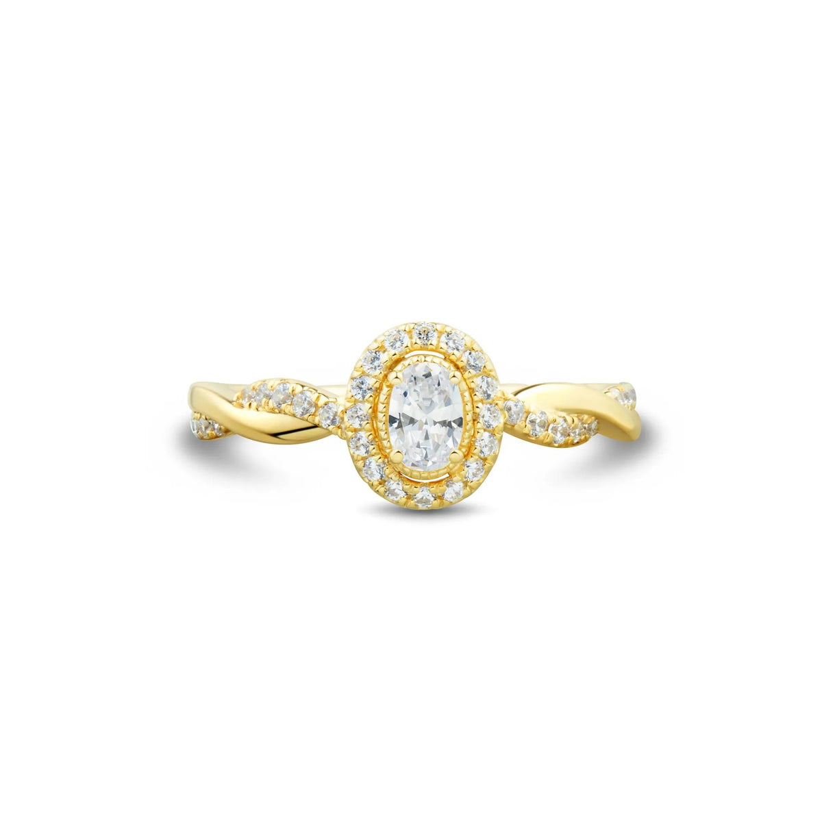 1/2 CT. Tw. Lab Grown Diamond Promise Ring 10K Yellow Gold Size 5.5 1mm